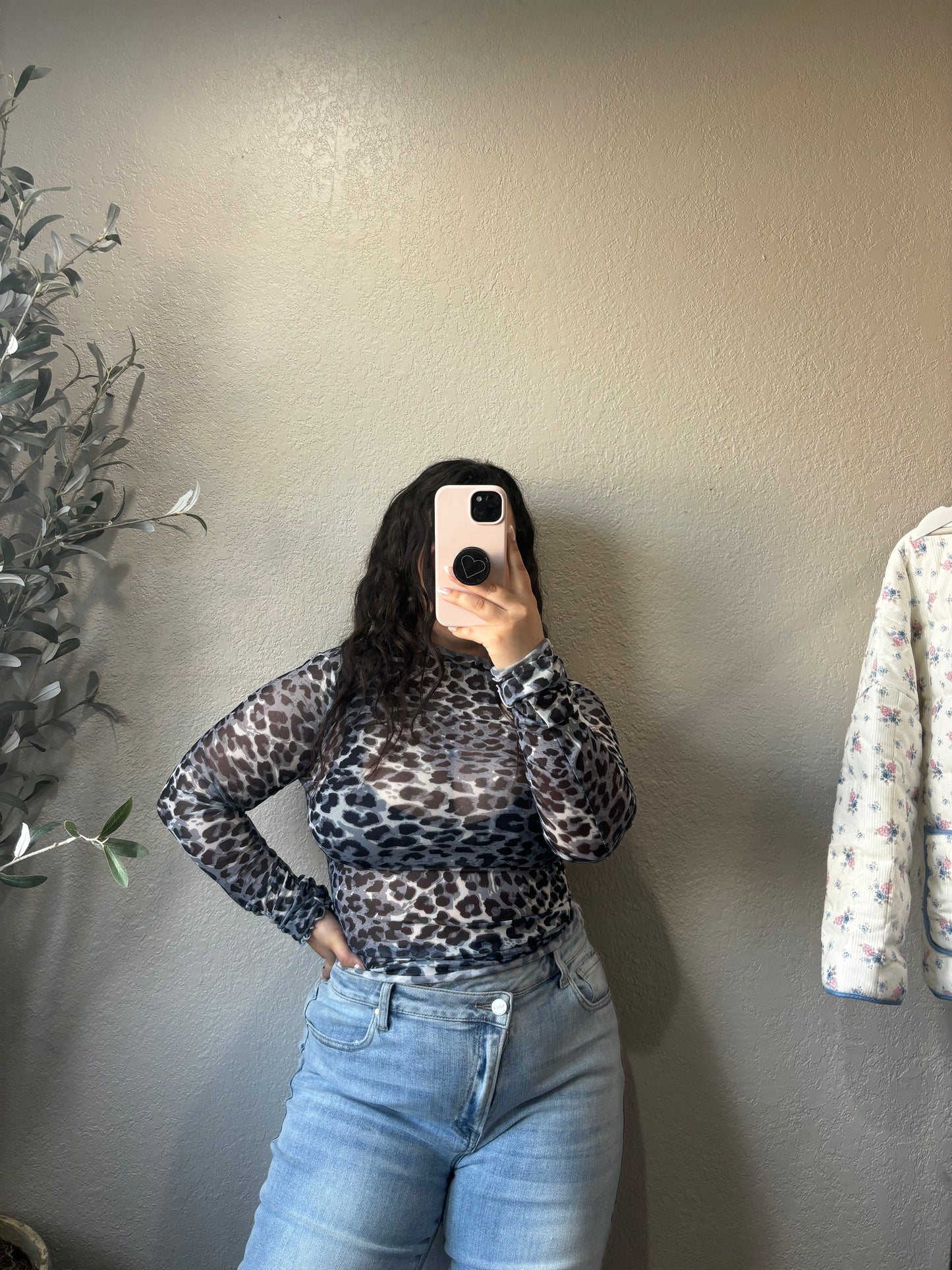 Midnight Spots Mesh Top