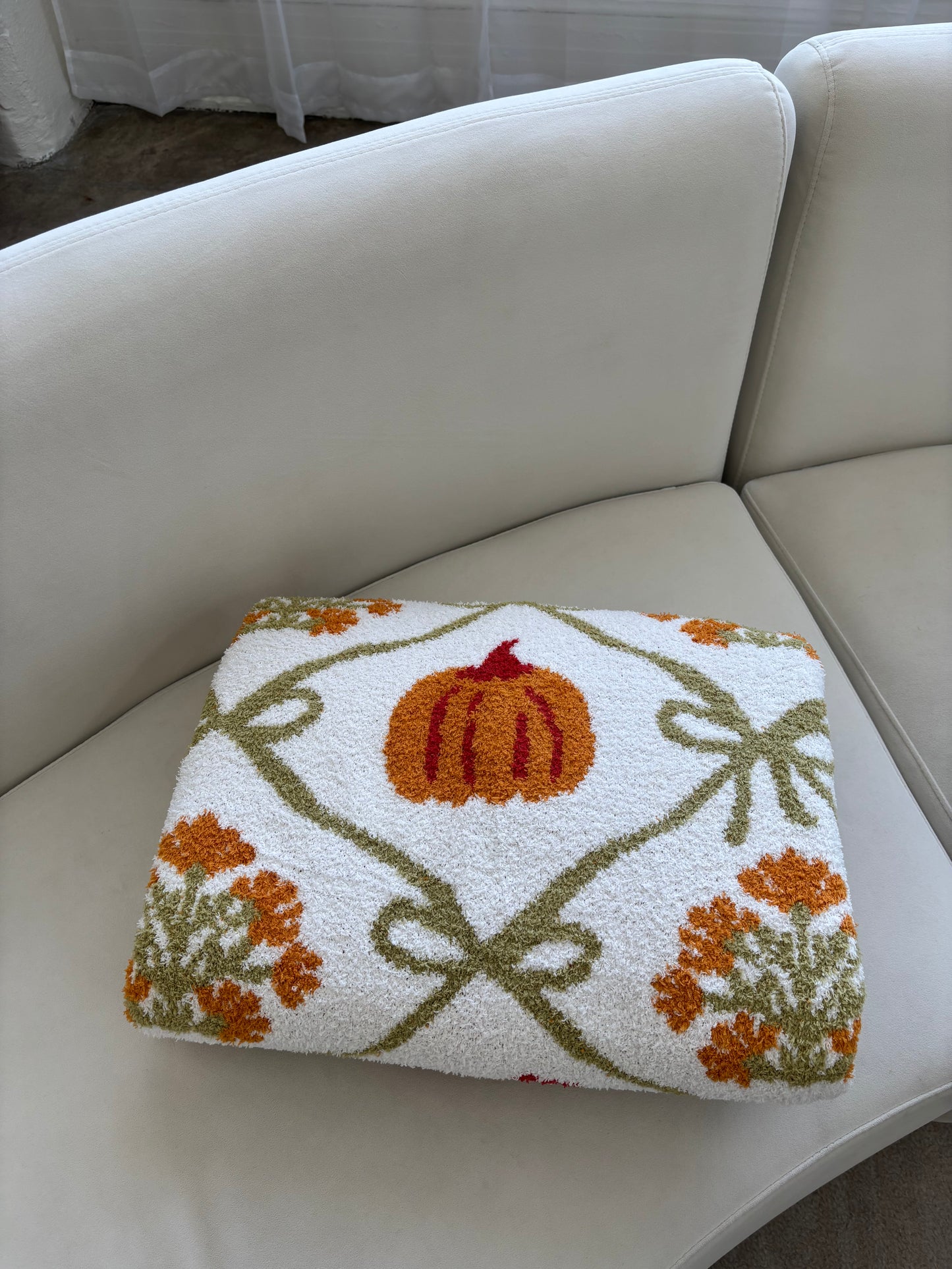 The Pumpkin Harvest Throw Blanket