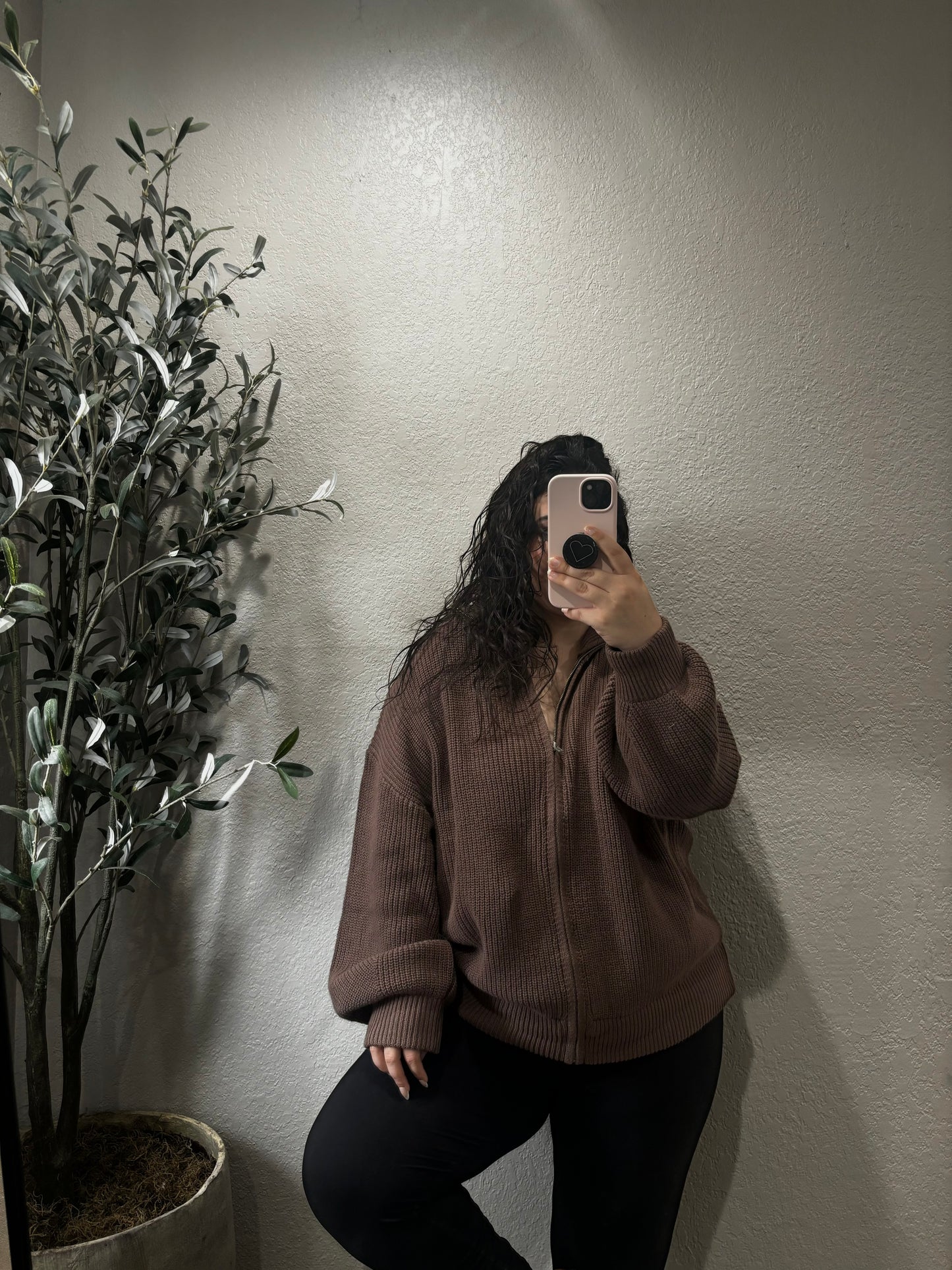 SOLD OUT- PRE ORDER: Heartbreaker Sweater- Mocha (Ships Late October)