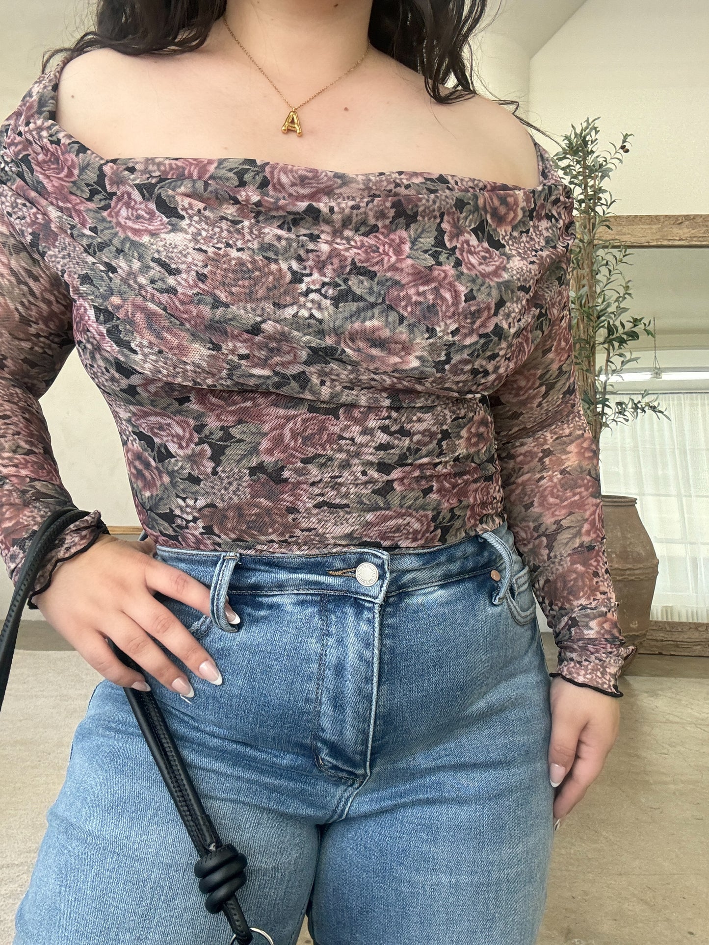 Garden Muse Bodysuit- Black