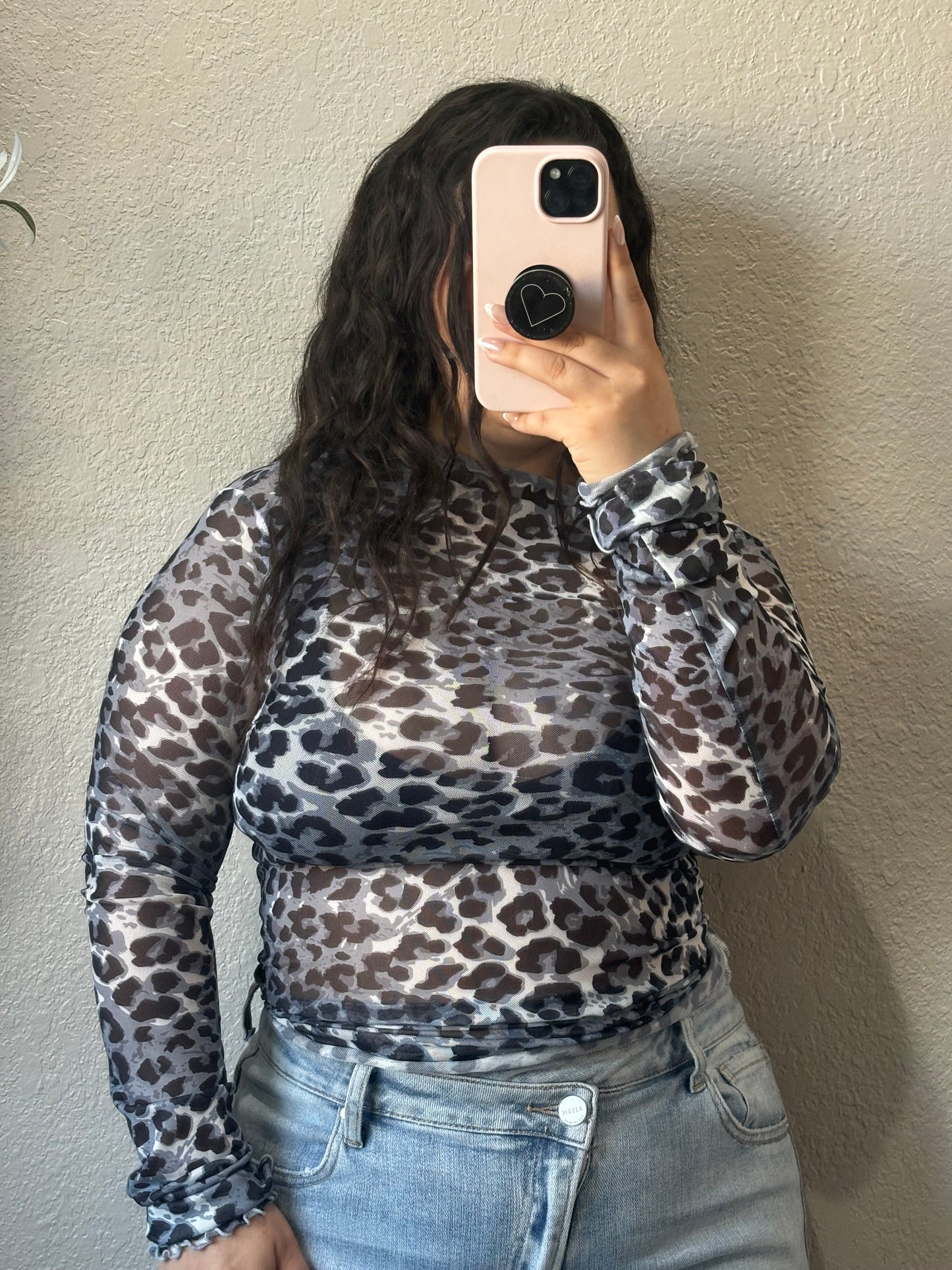Midnight Spots Mesh Top
