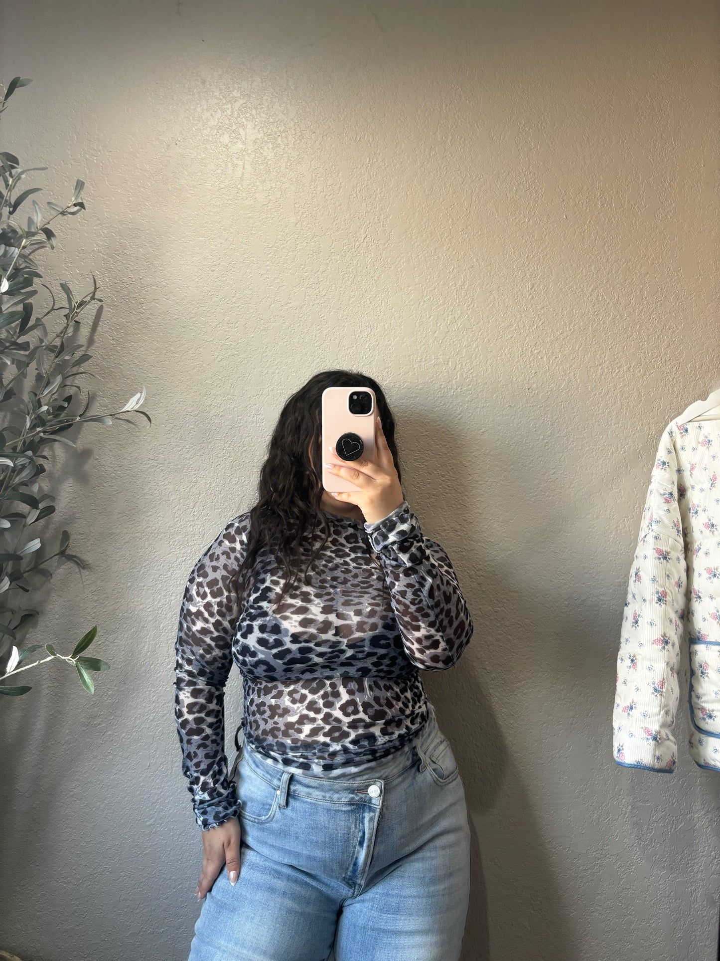Midnight Spots Mesh Top