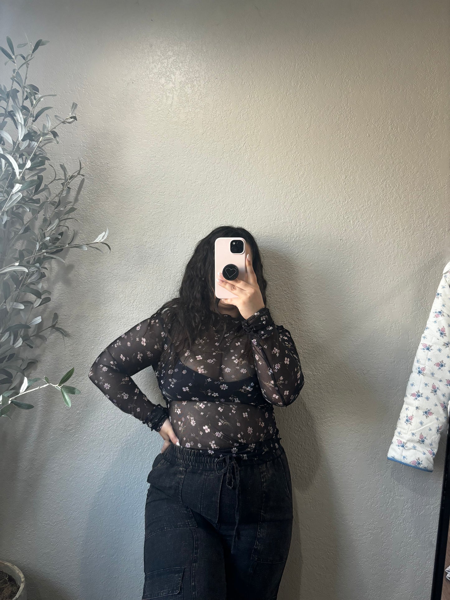 Sunset Bloom Mesh Top