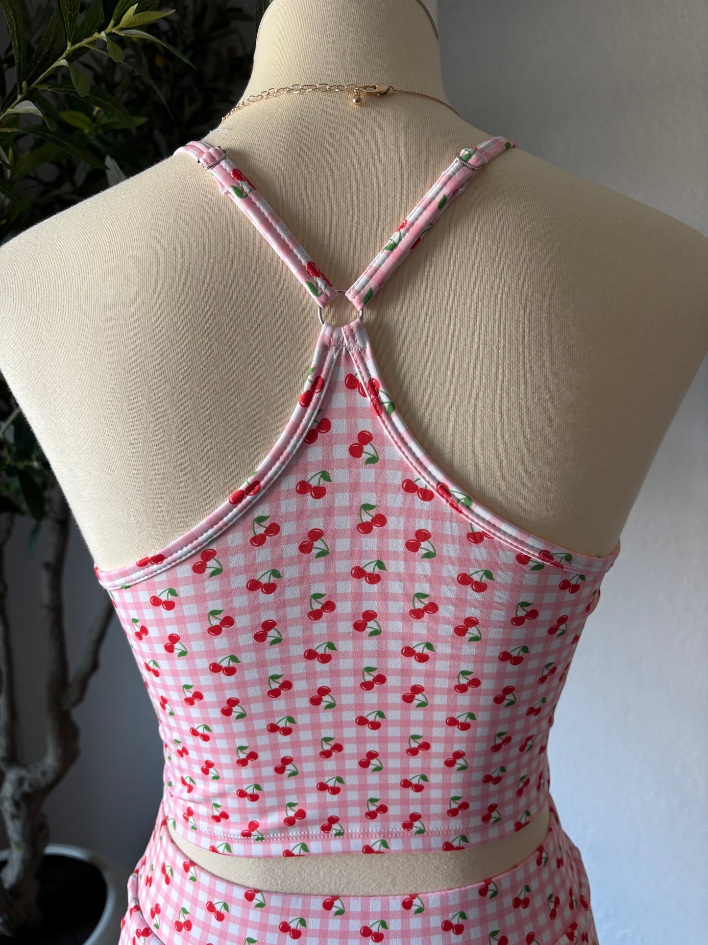 Sweet N’ Sassy Cherry Gingham Racerback & Skort Set