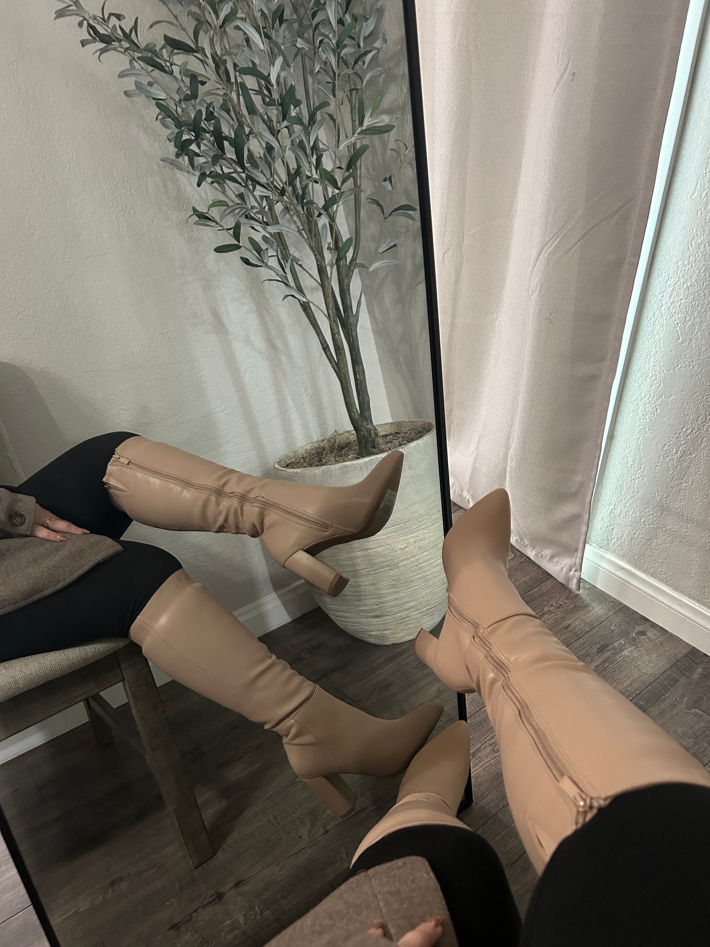 Nude Chloe Knee High Boots