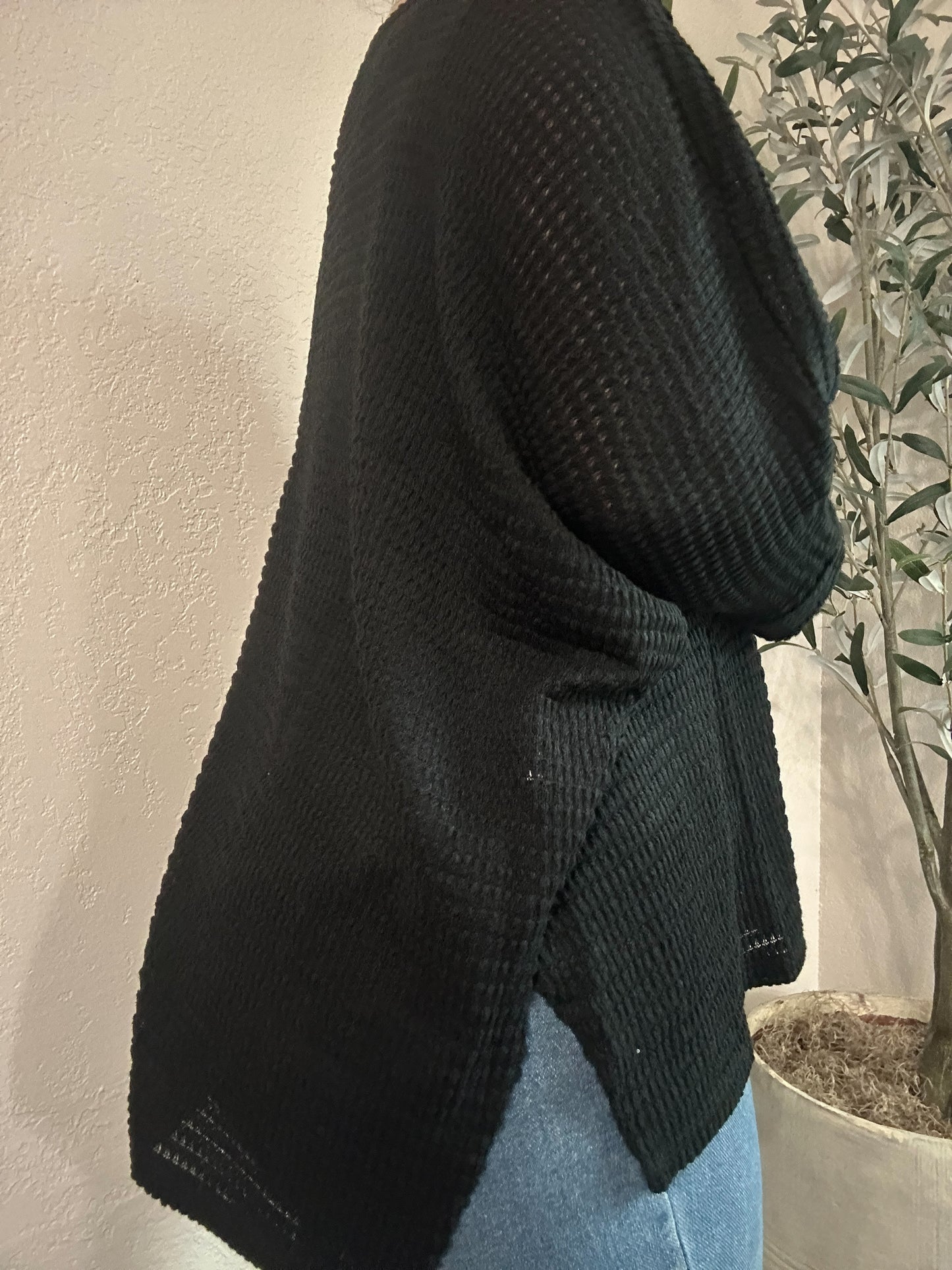 Extra Curvy Morgan V-Neck Waffle Knit Sweater (More Colors)