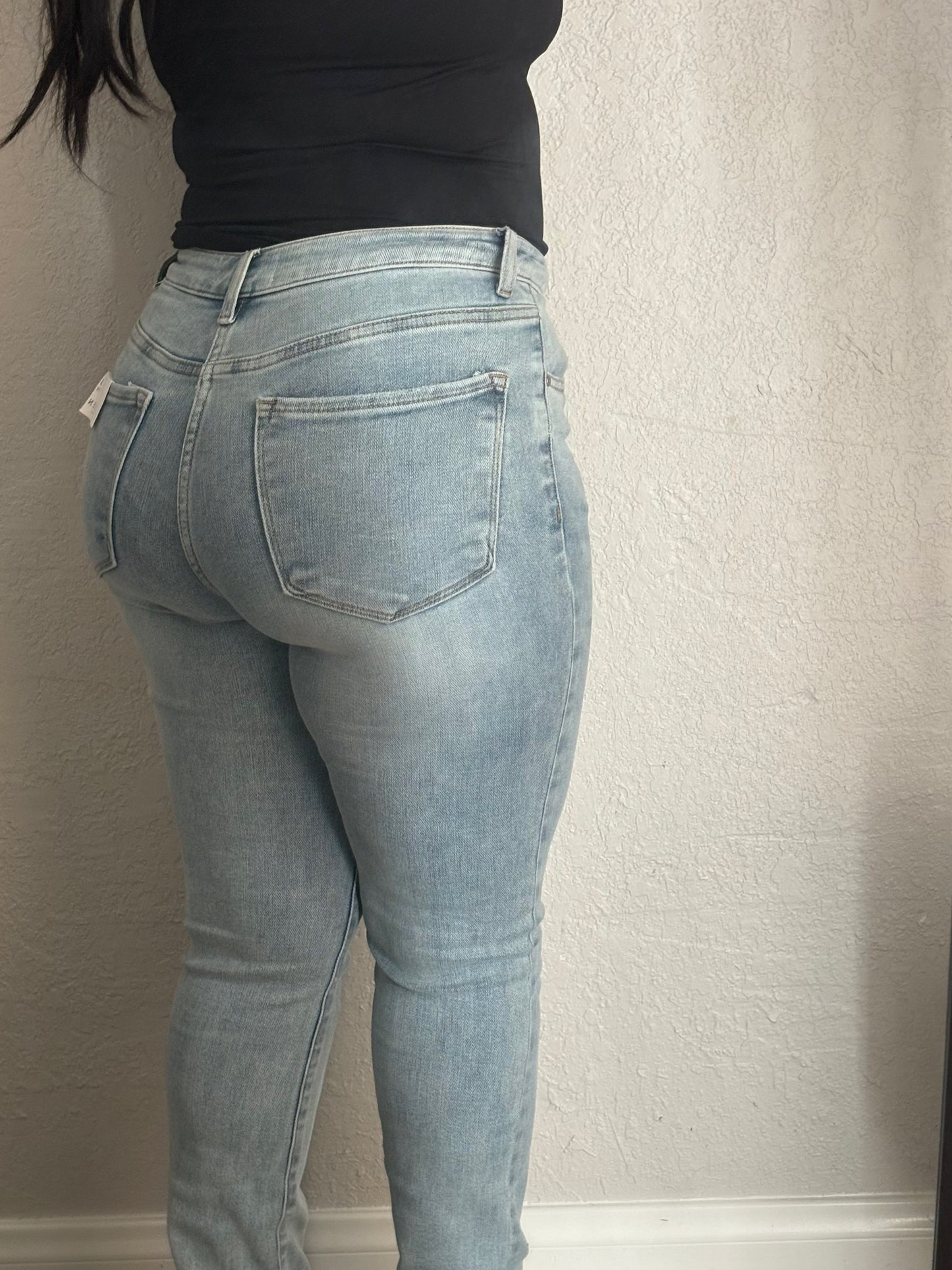 Mariah High Rise Crossover Skinny Jeans