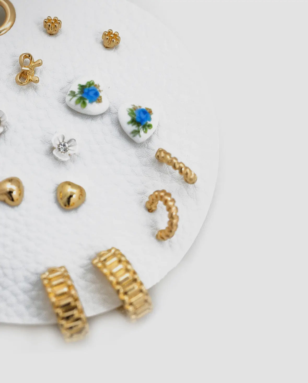 Golden Garden Earring Set- Blue