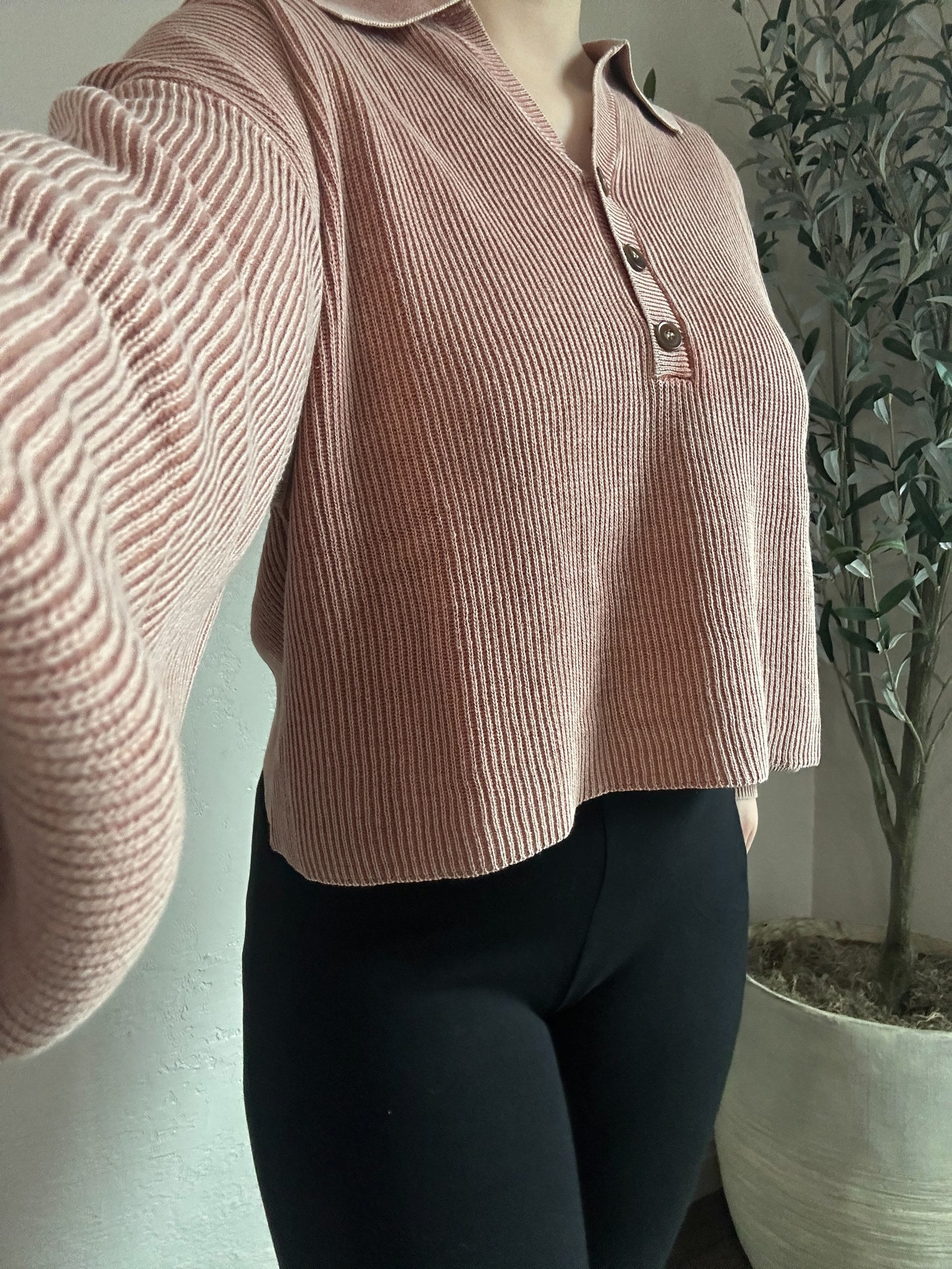 Collared French Terry Sweater