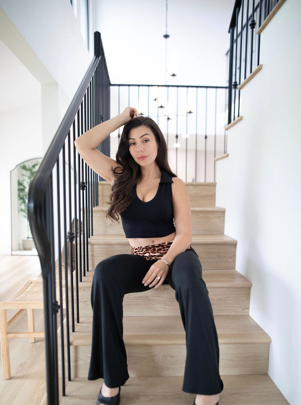 Coastal Cheetah Fold Over Leggings (Leopard)