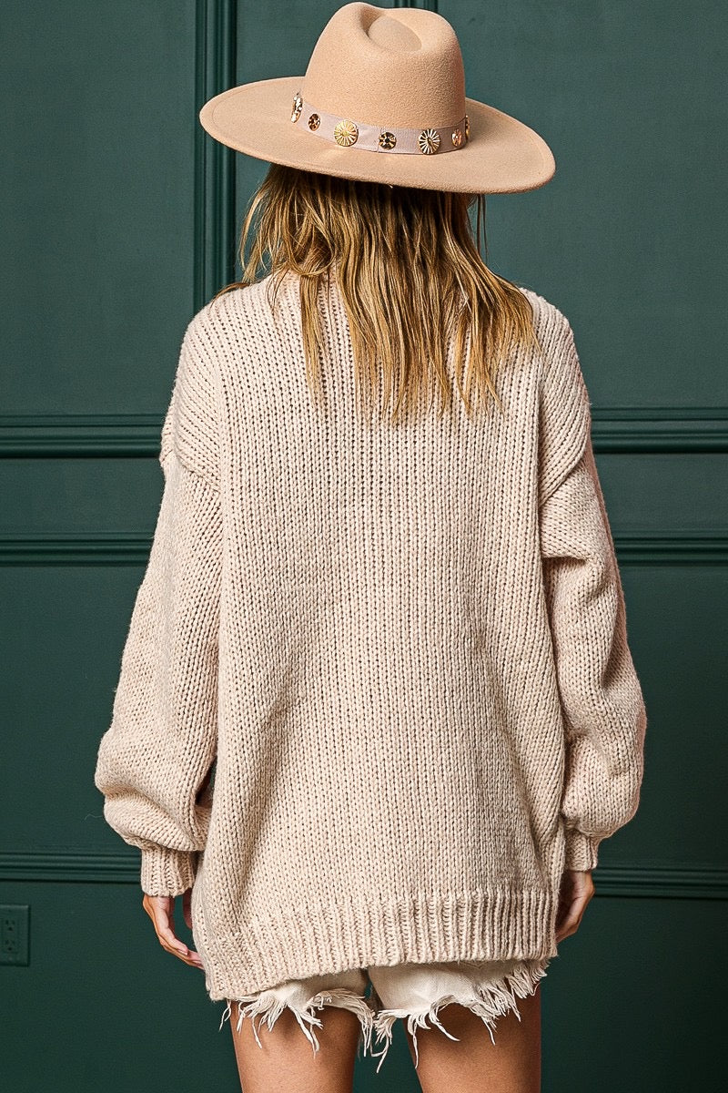 Bree Floral Cardigan (Oatmeal)