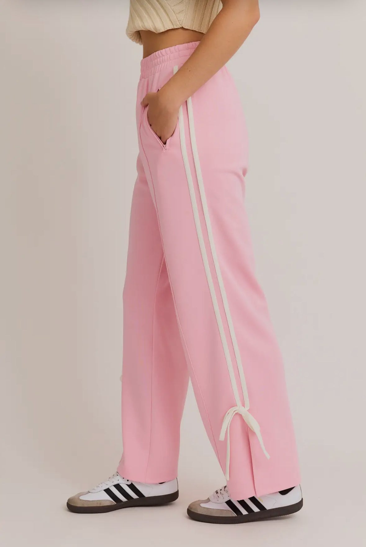 Brittney Track Pants- Blush