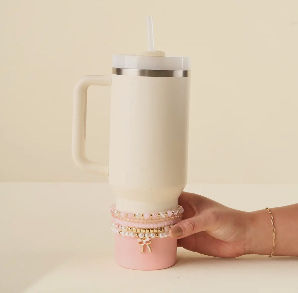 Tumbler Bracelet Stack- Coquette Charm
