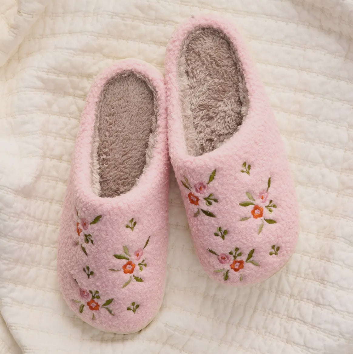 Cozy Blossom Slippers- Pink