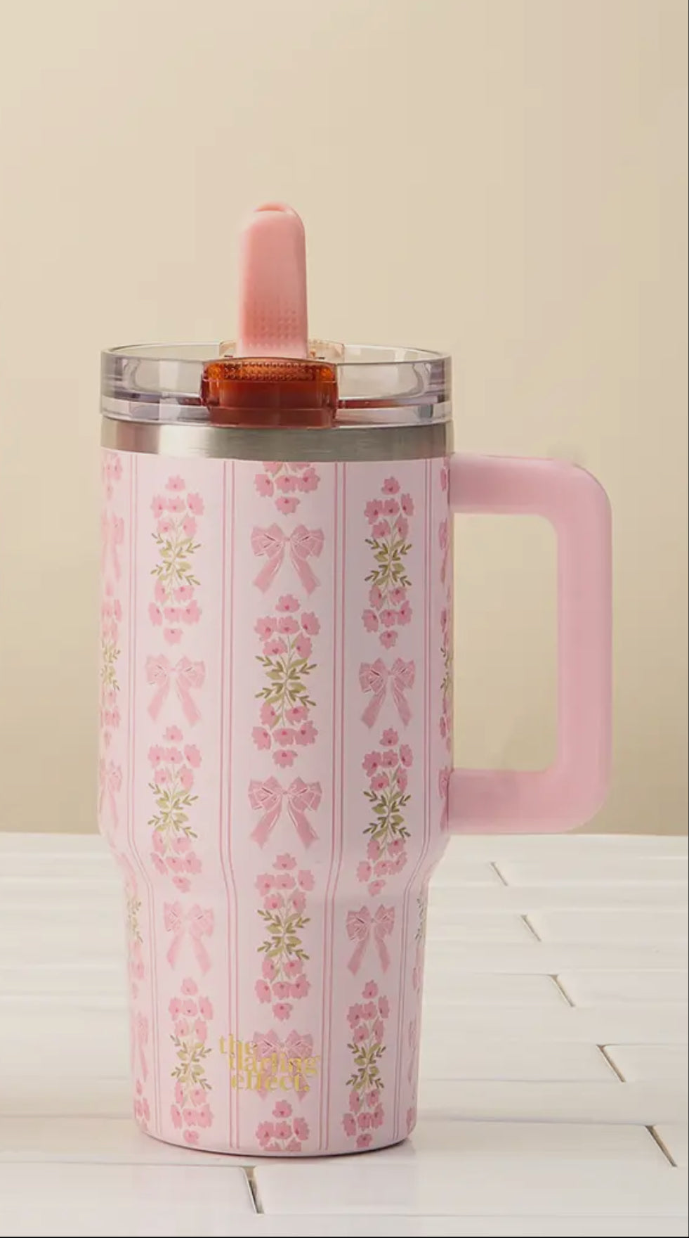 Oh So Fancy Pink- 20oz Flip Straw Tumbler (Ships 3/24)