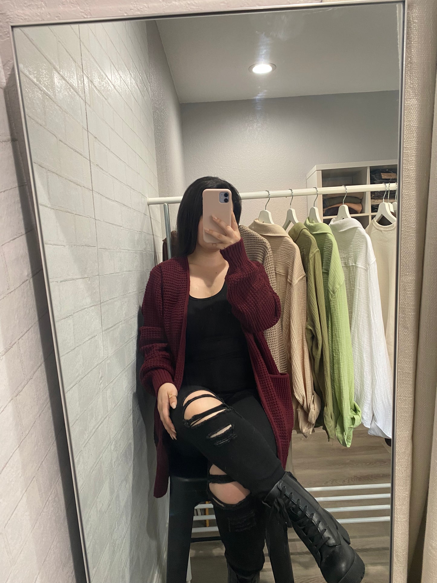 Carly Cardigan (Burgundy)