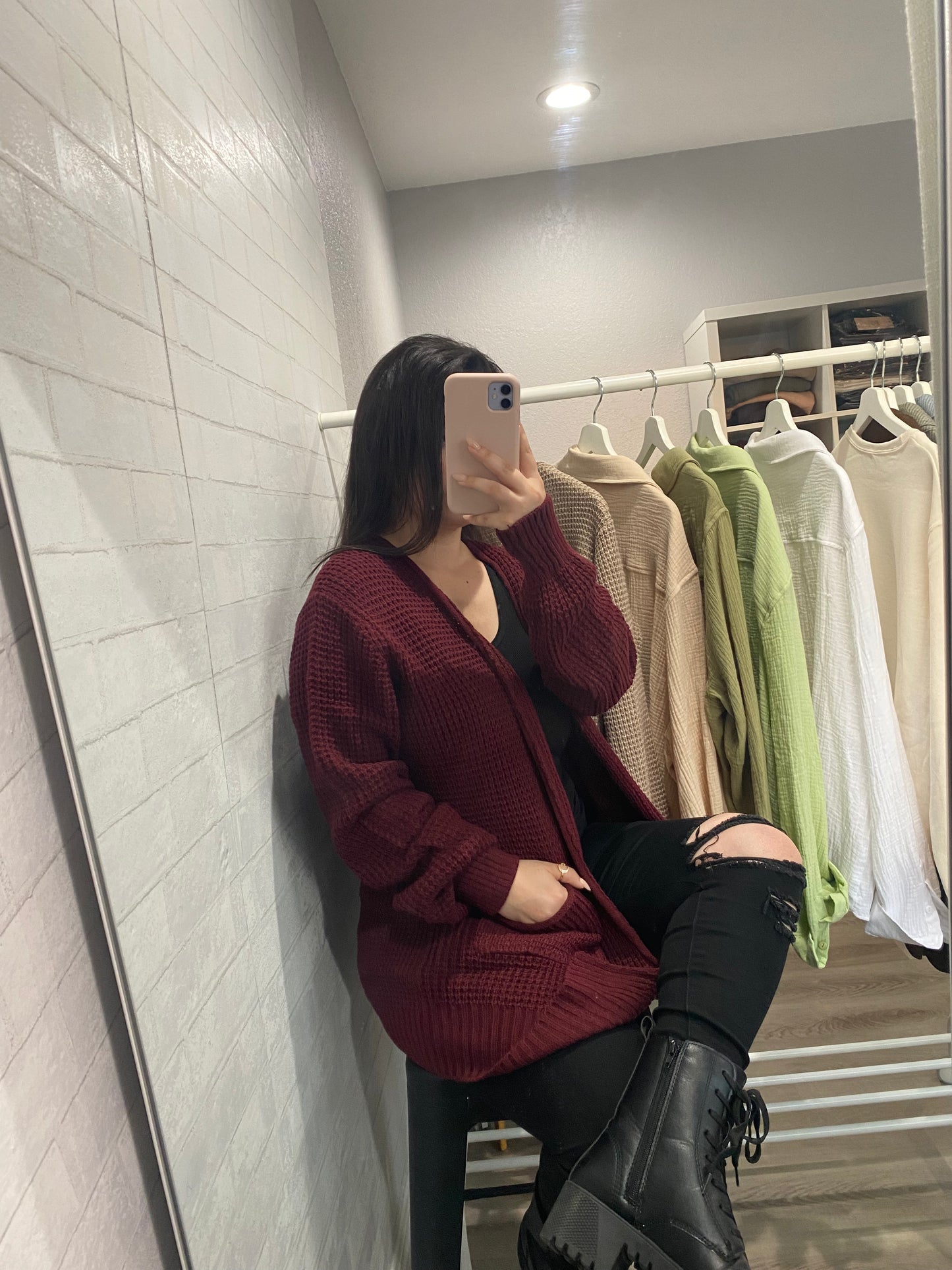 Carly Cardigan (Burgundy)
