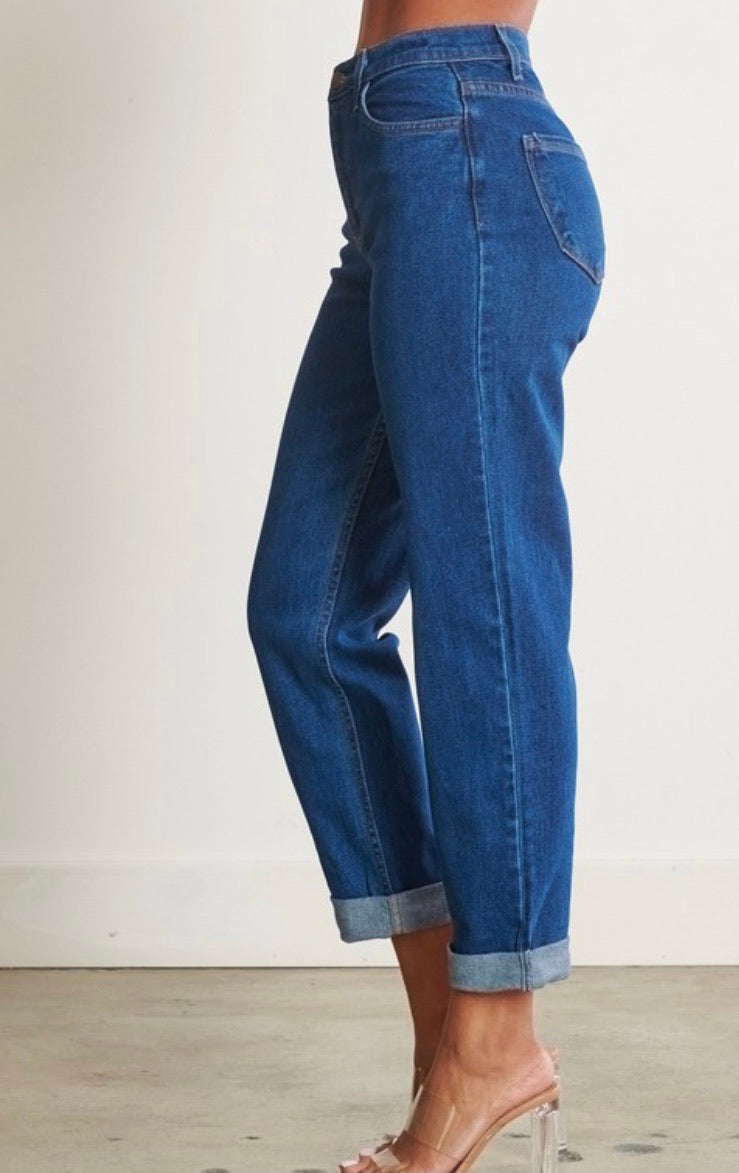 Janet Mom Jeans (Dark Stone)