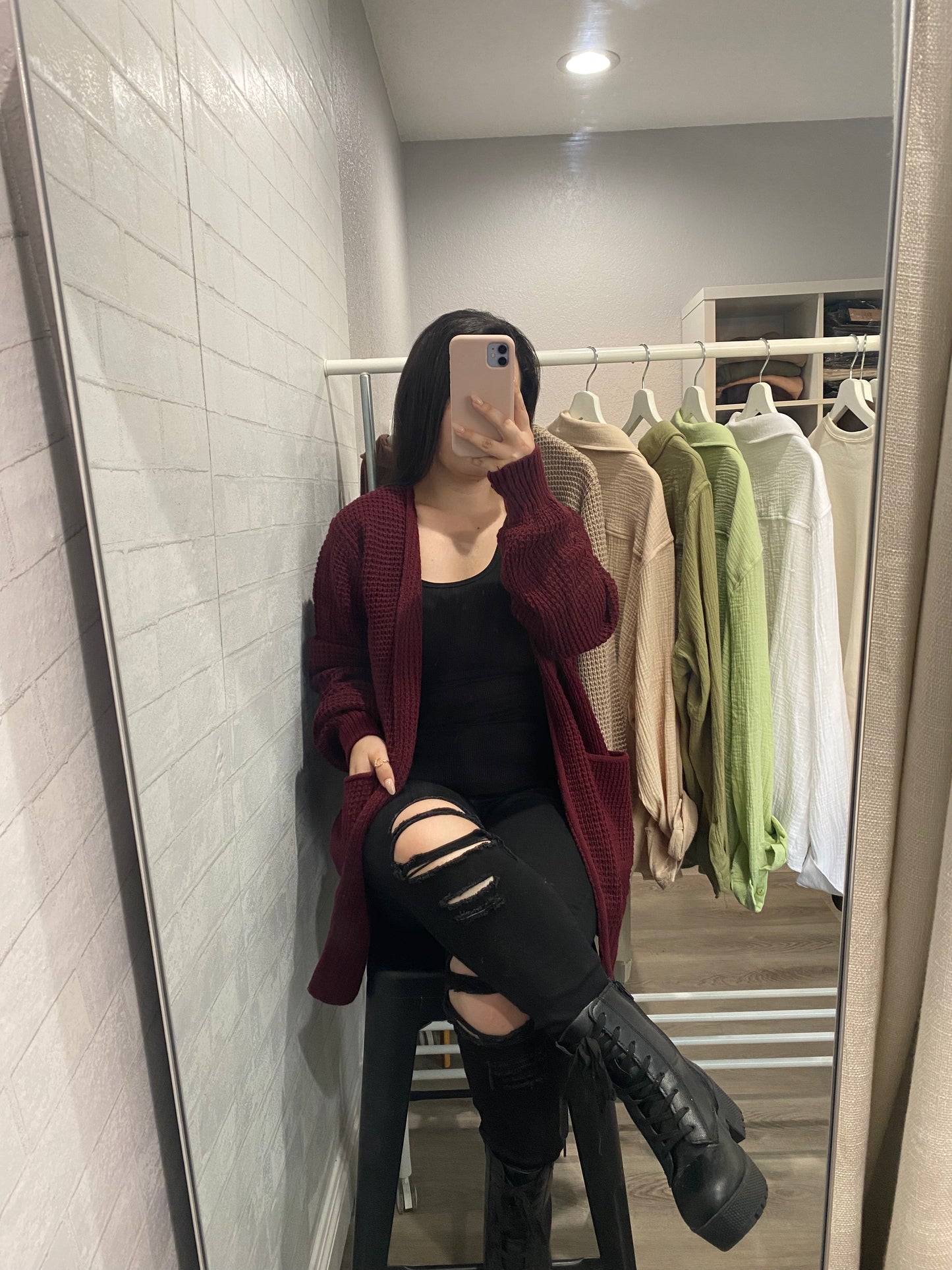 Carly Cardigan (Burgundy)