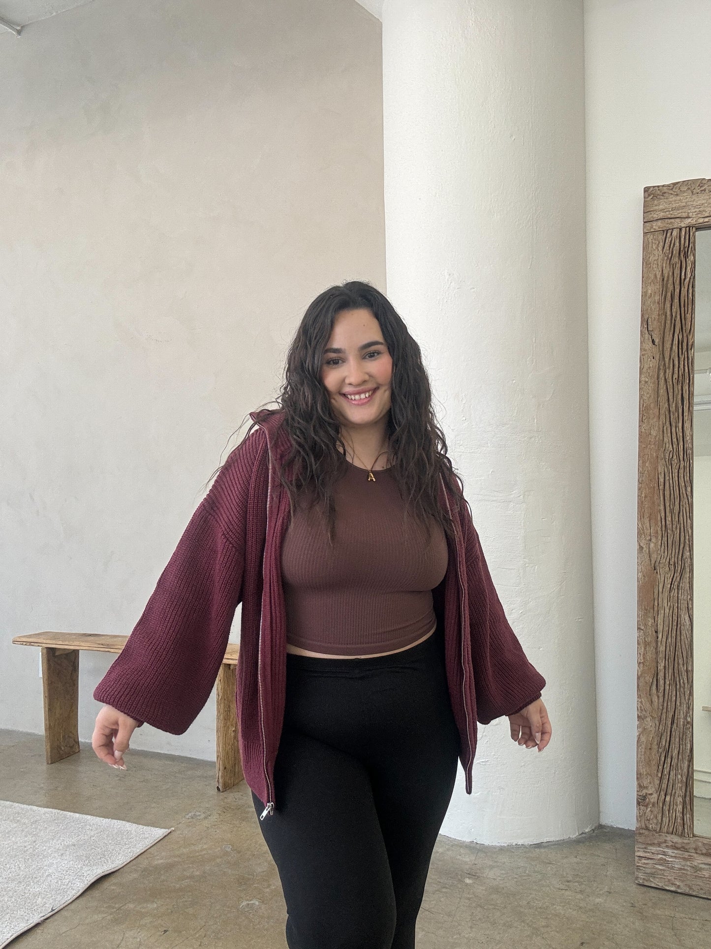 Heartbreaker Sweater- Burgundy