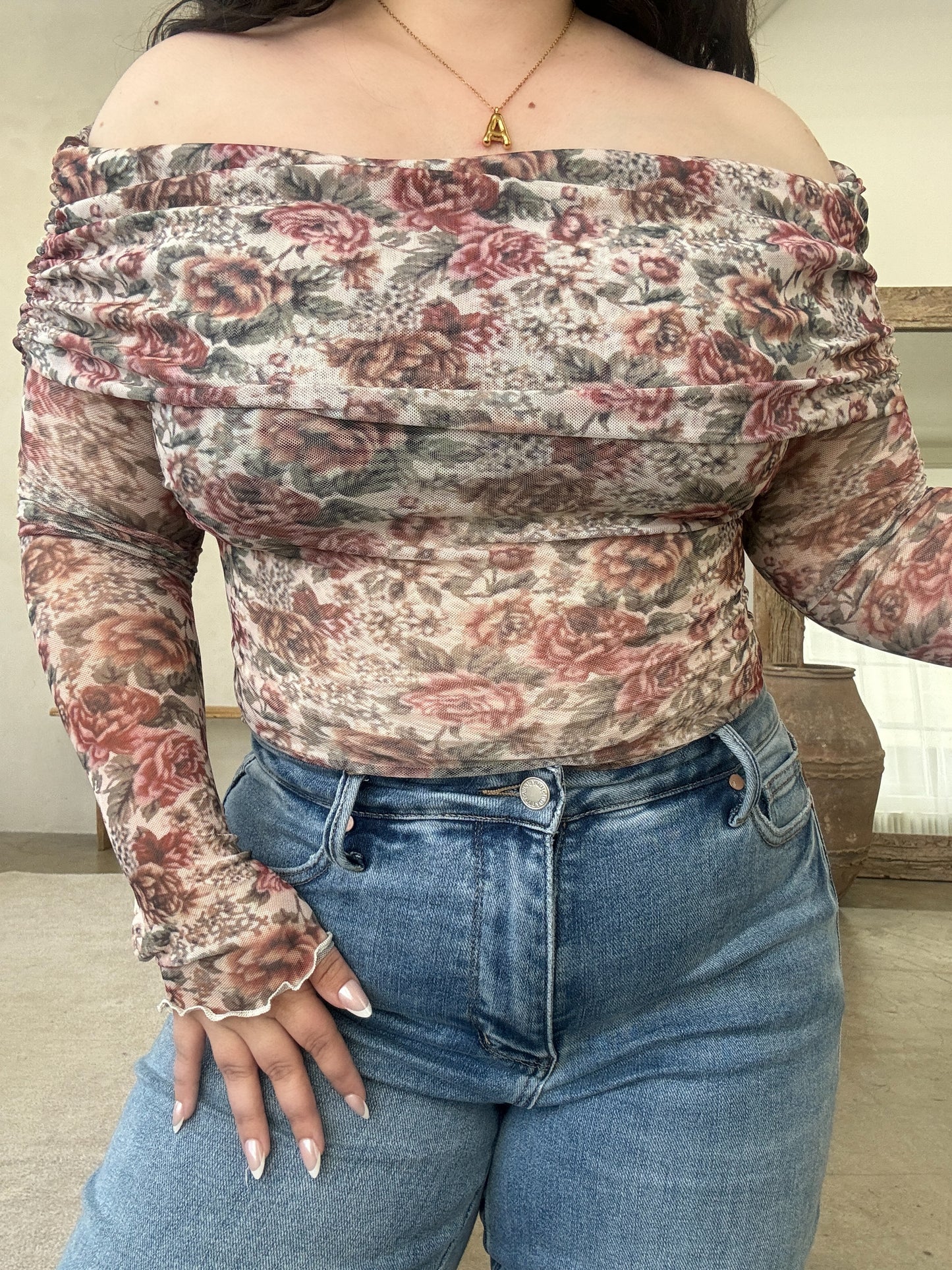 Garden Muse Bodysuit- Cream