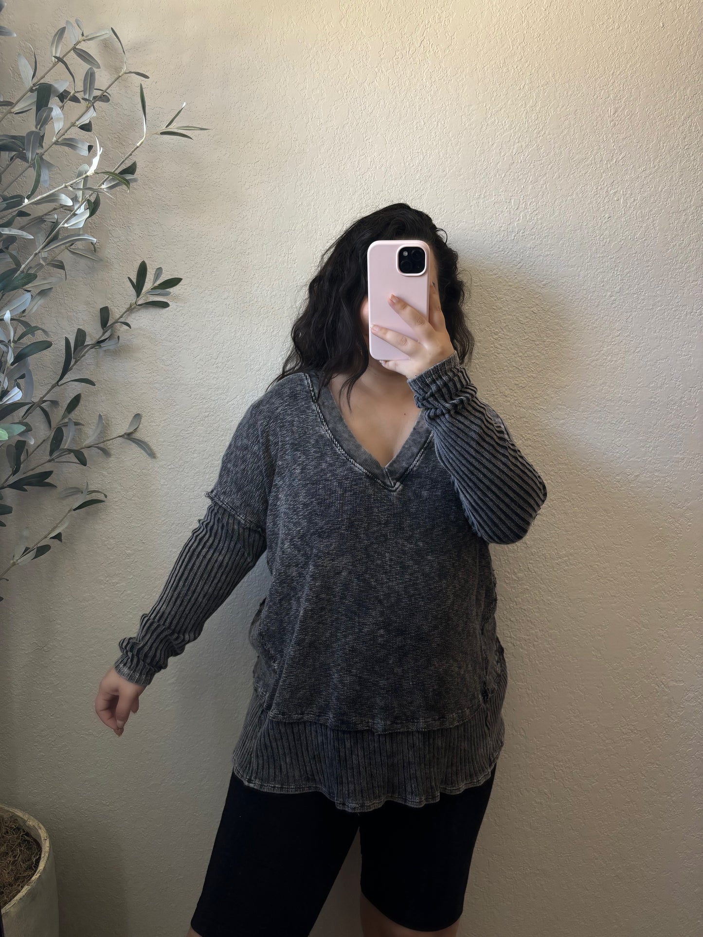 Gianna Sweater Top (Black)