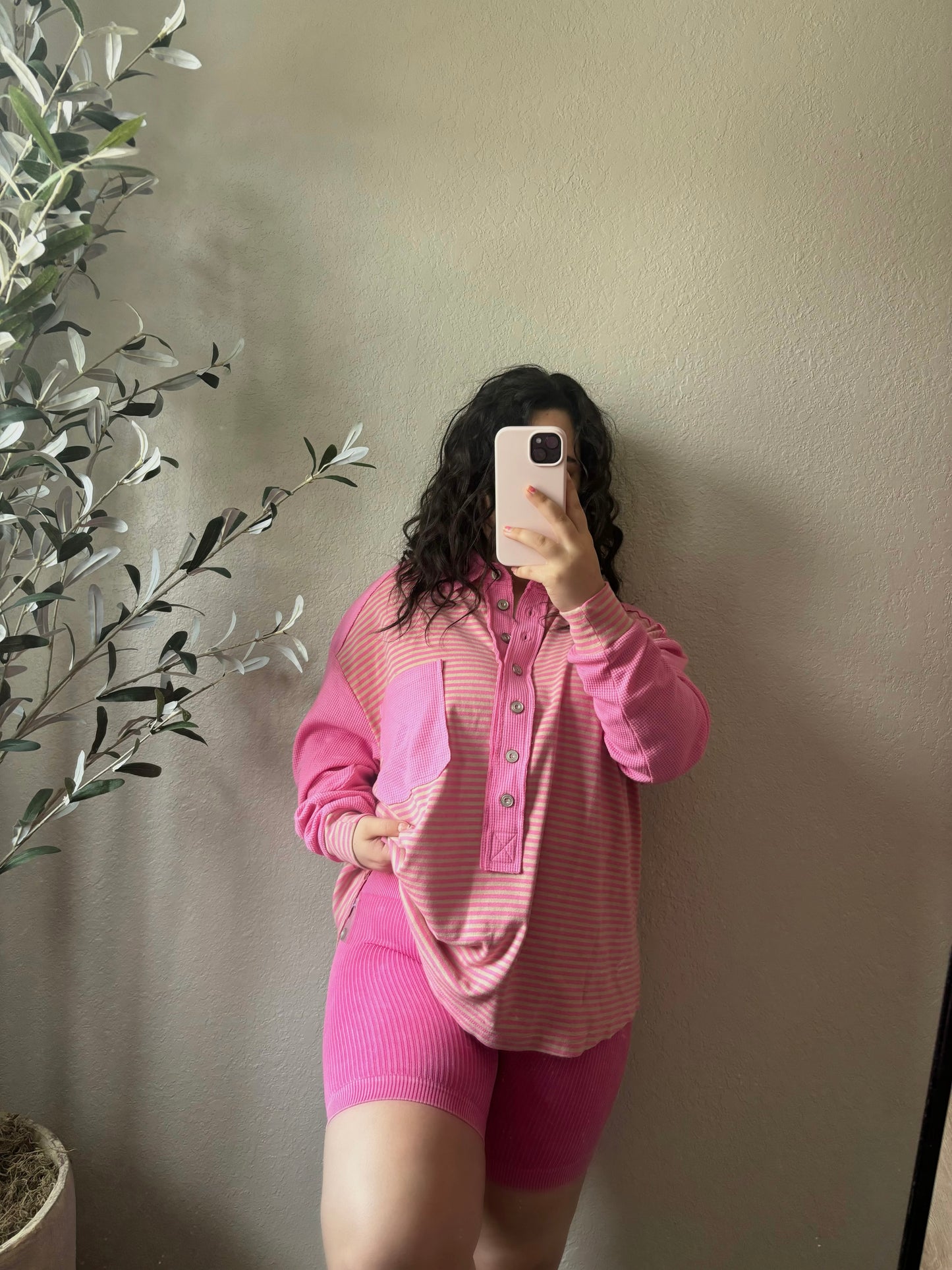 Pretty in Pink Oversized Pullover