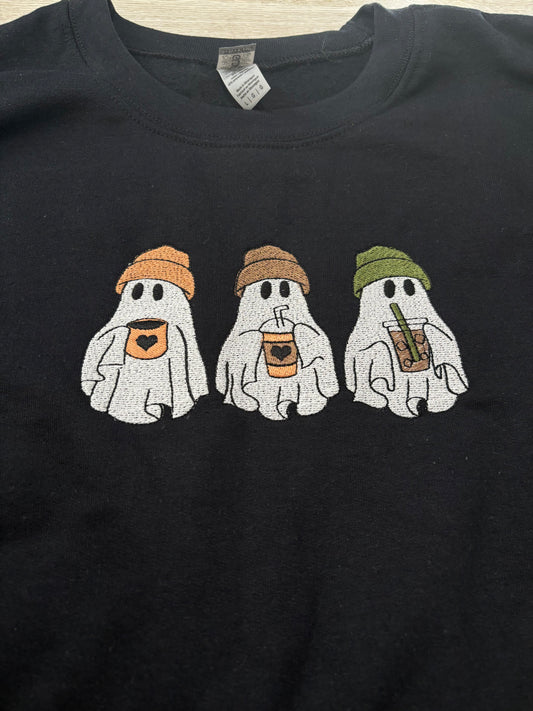 Ghost Trio Embroidered Crew