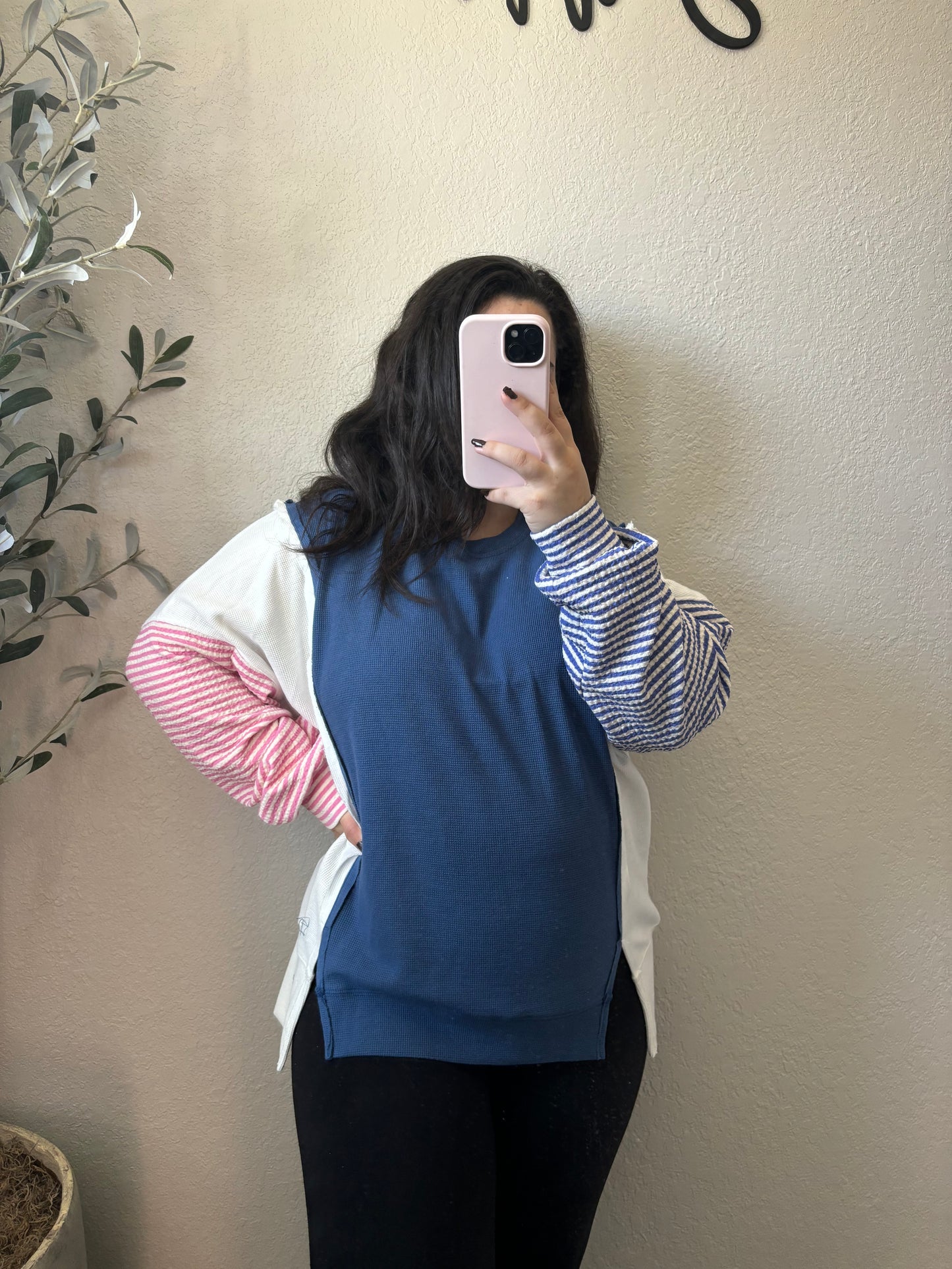 Zaira Color Block Pullover