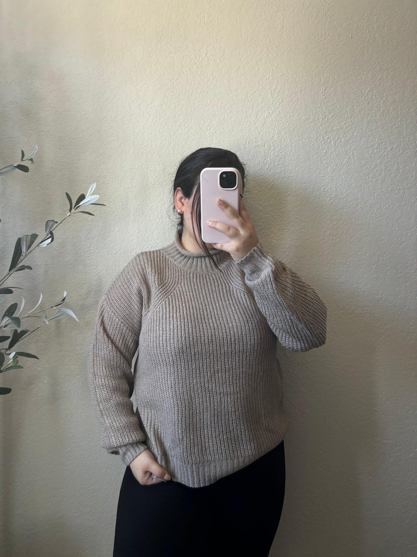 Chunky Knit Mockneck Sweater