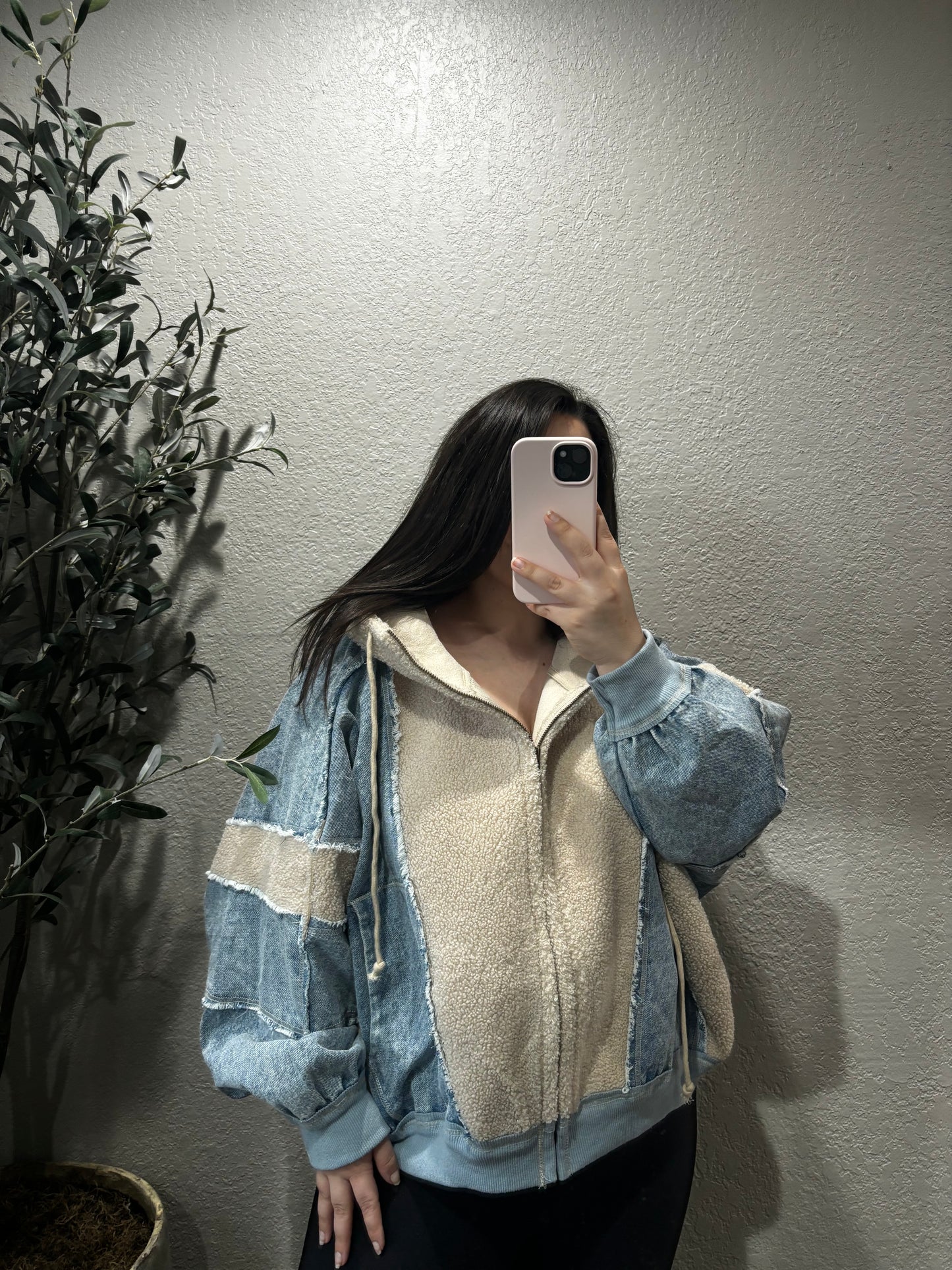 Alicia Sherpa Denim Jacket