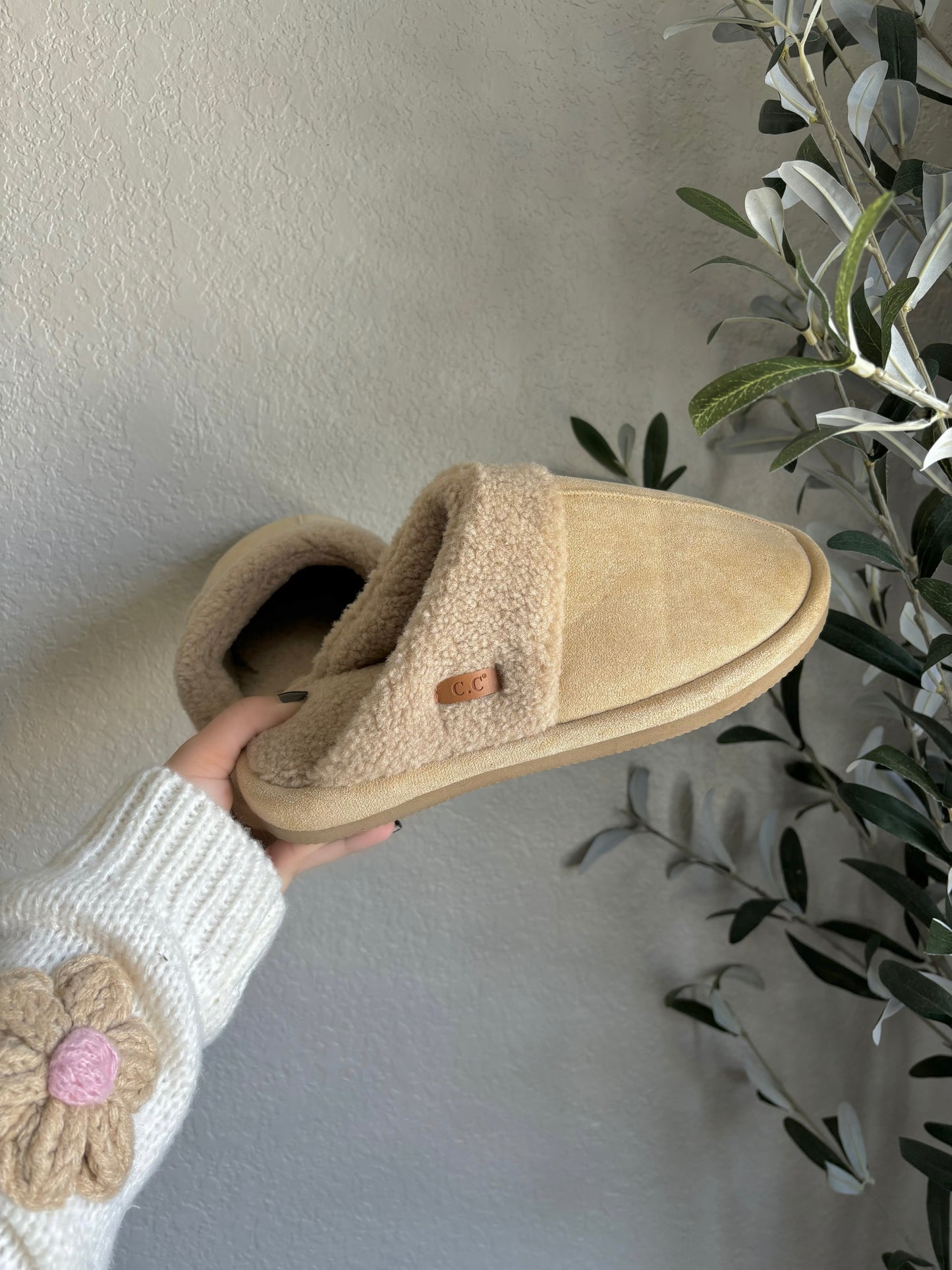 C.C Dark Beige Slippers