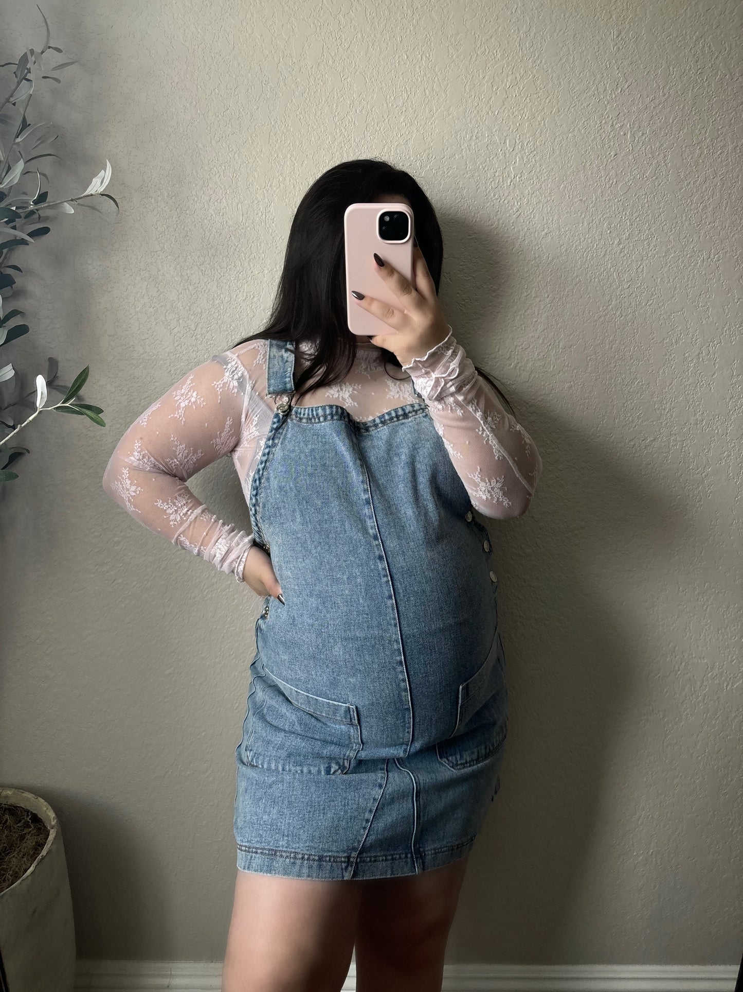 Everly Denim Overall Dress