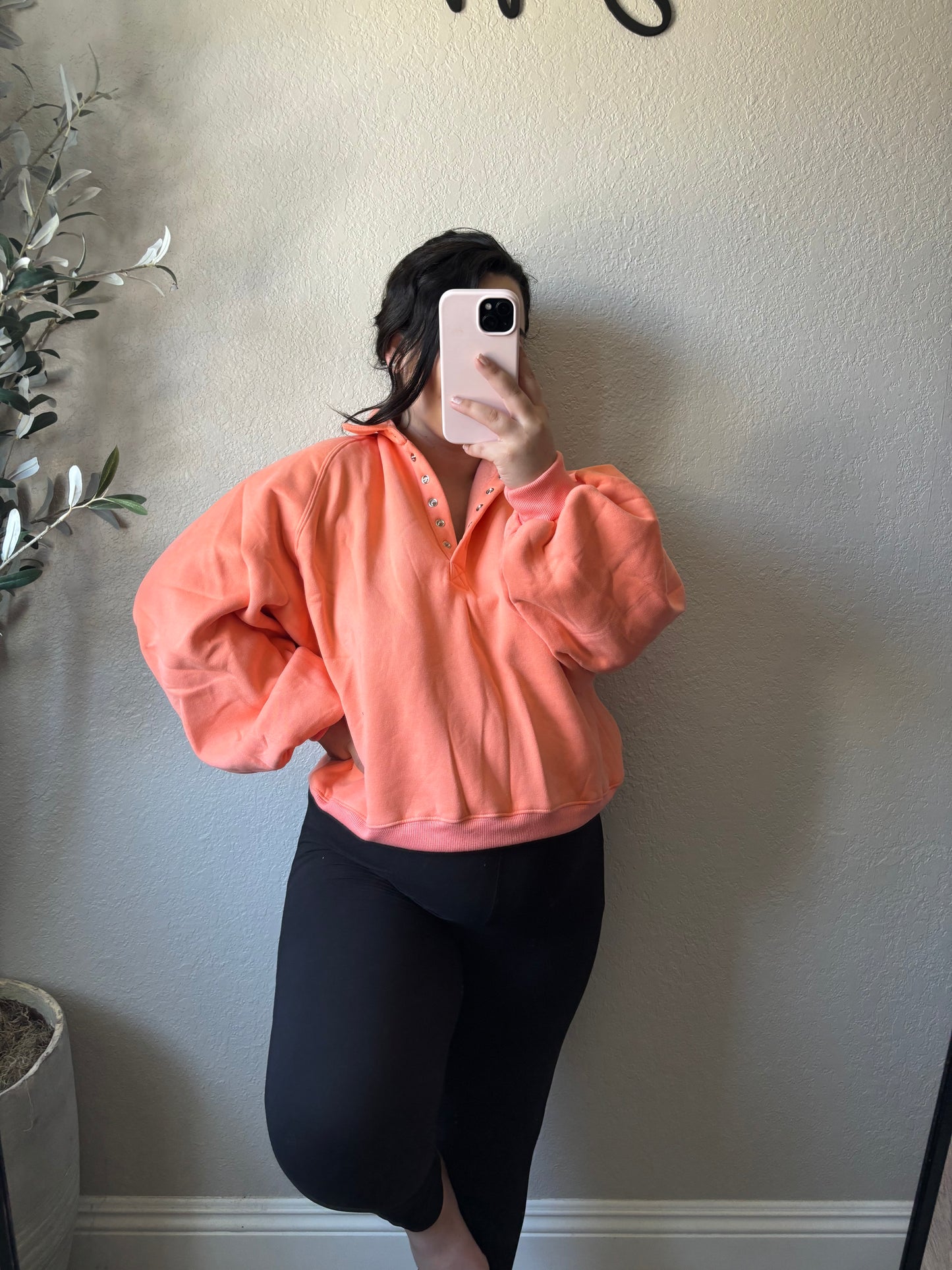 Adaline Pullover- Coral