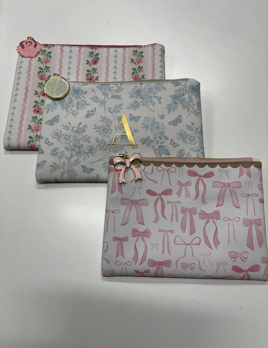 Petals & Bows Cosmetic Bags – Floral Dream, Garden Whimsy & Sweet Bows (Sold Separately)
