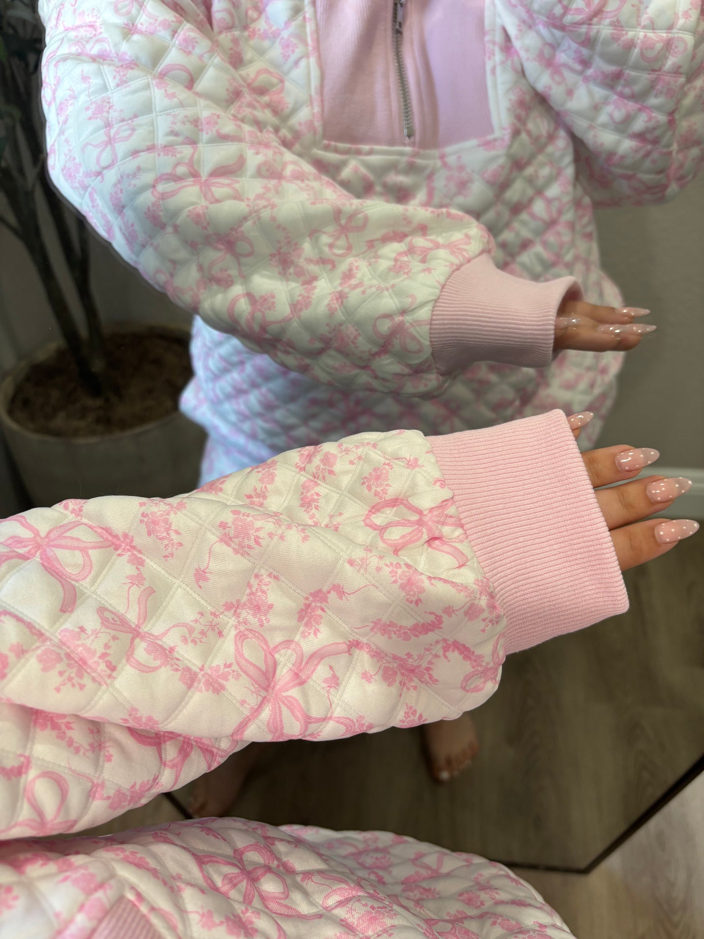 Sweet Bow Quilted Set
