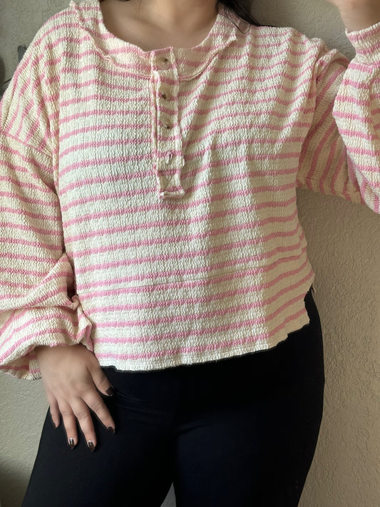 Strawberry Shortcake Striped Henley Shirt