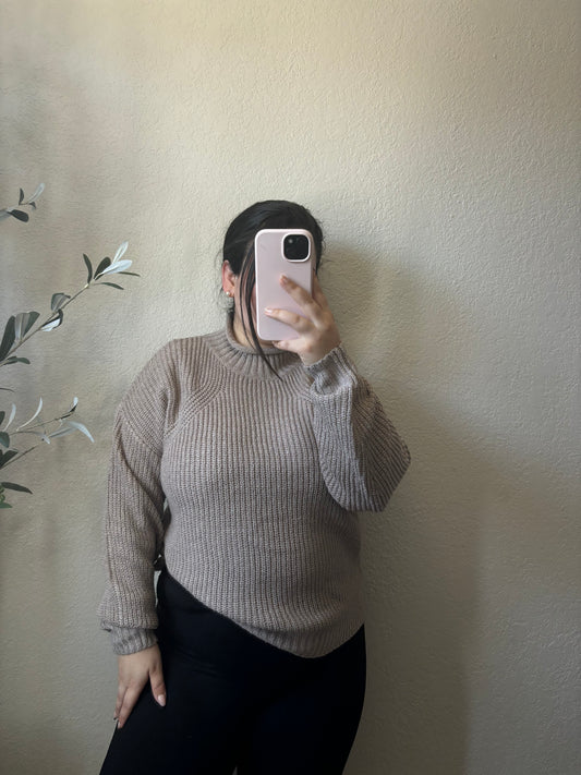 Chunky Knit Mockneck Sweater