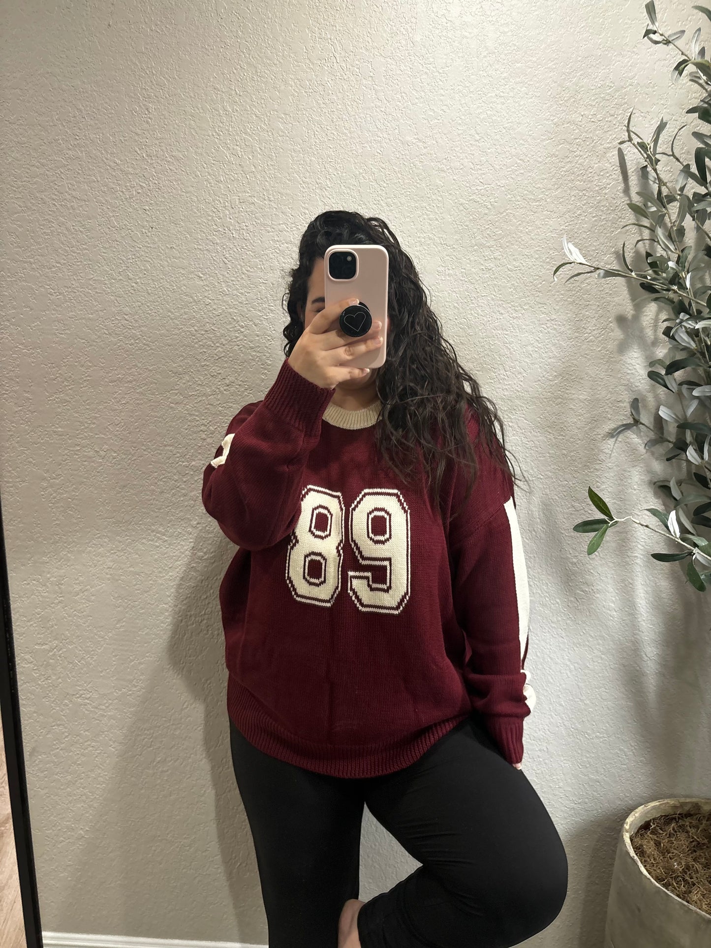 The Sideline Sweater- Merlot