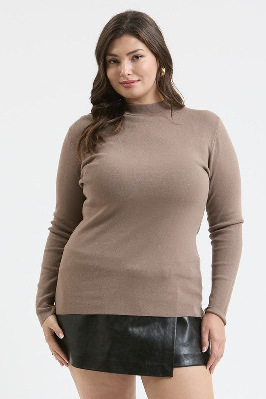 Extra Curvy Knit Long Sleeve