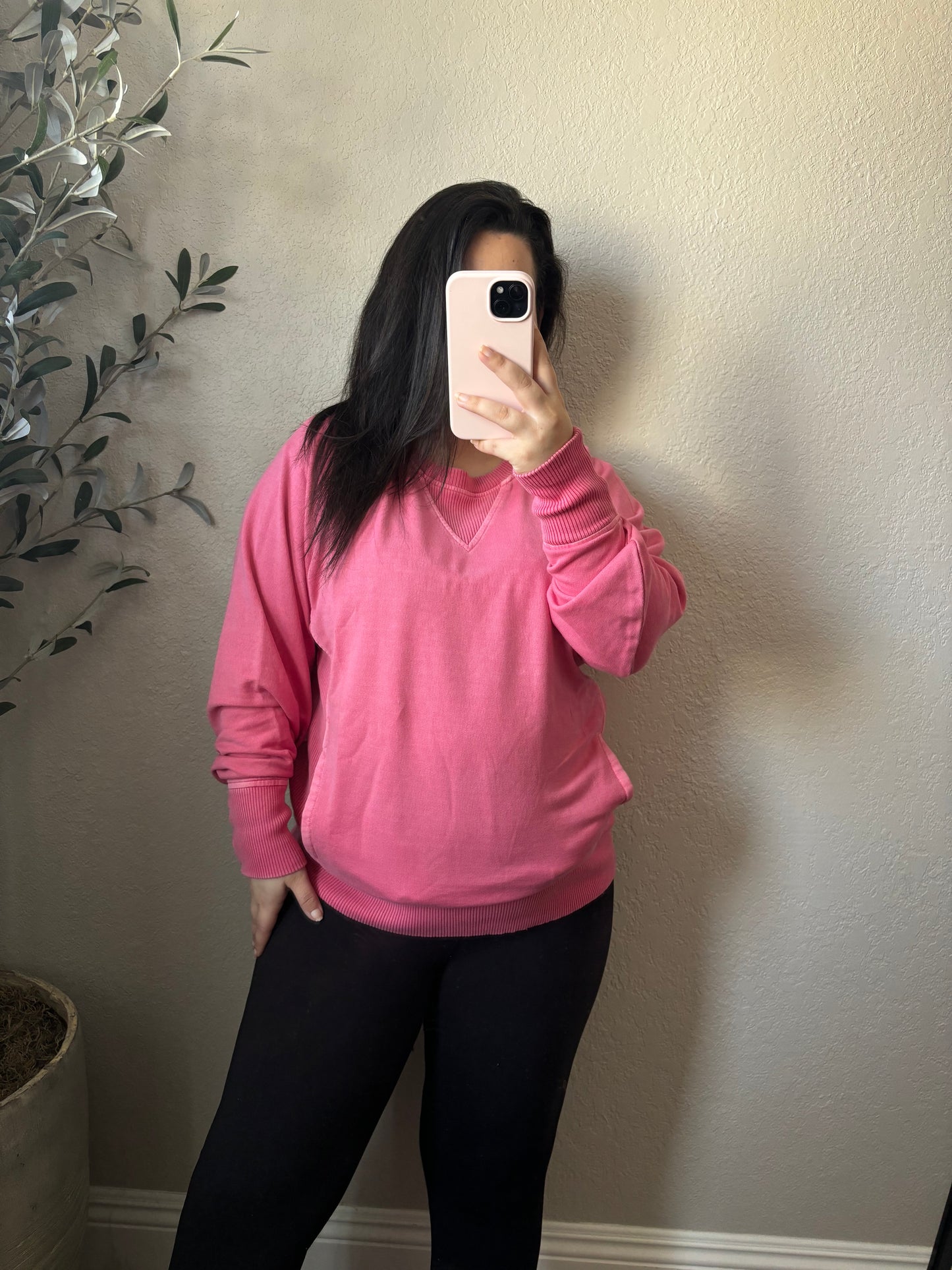 Roxy Pullover- Fuchsia