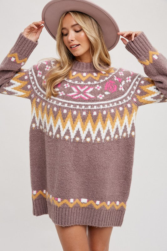 Fair Isle Sweater Dress