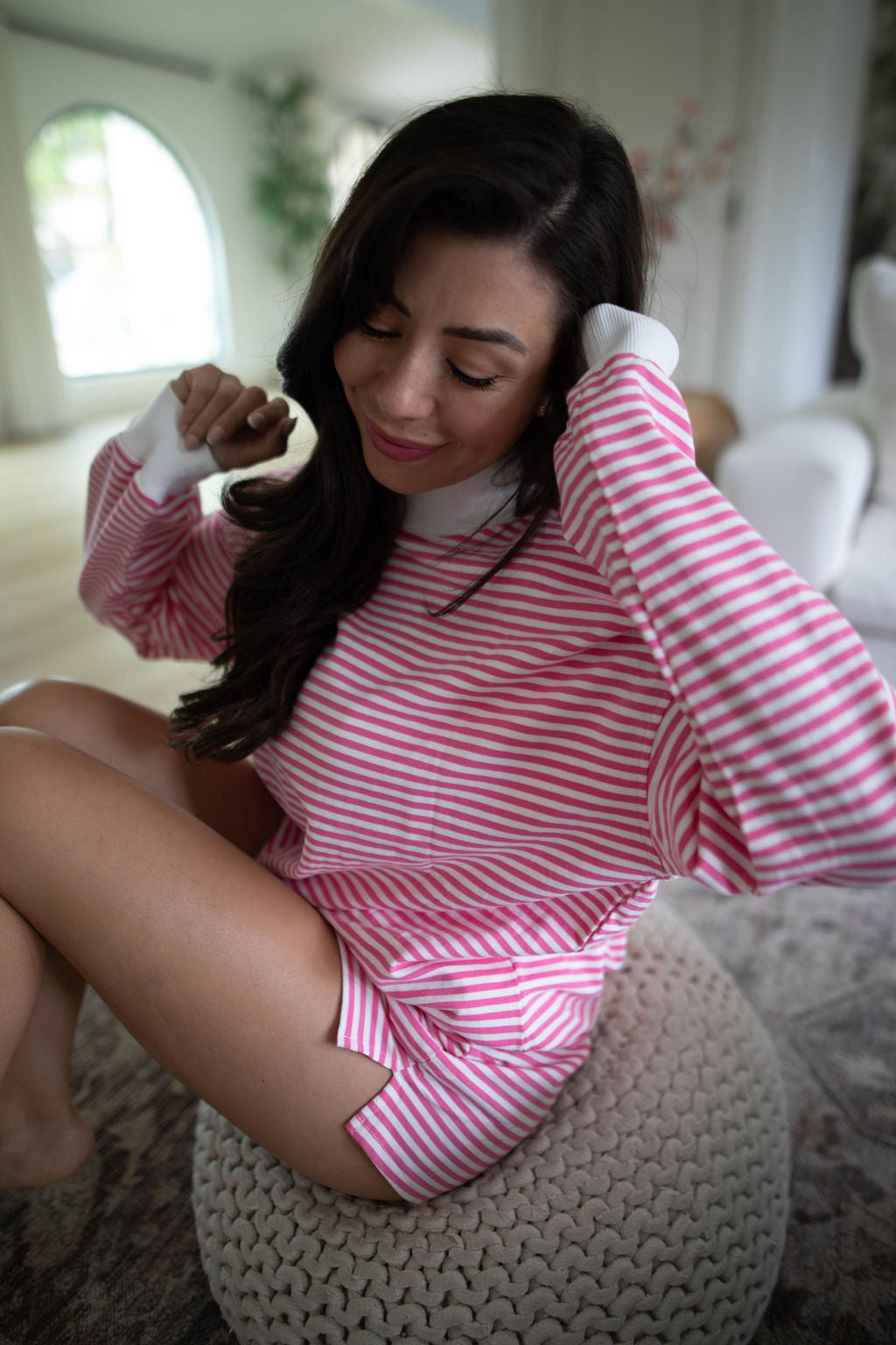It Girl Mock Neck Set (Fuchsia)