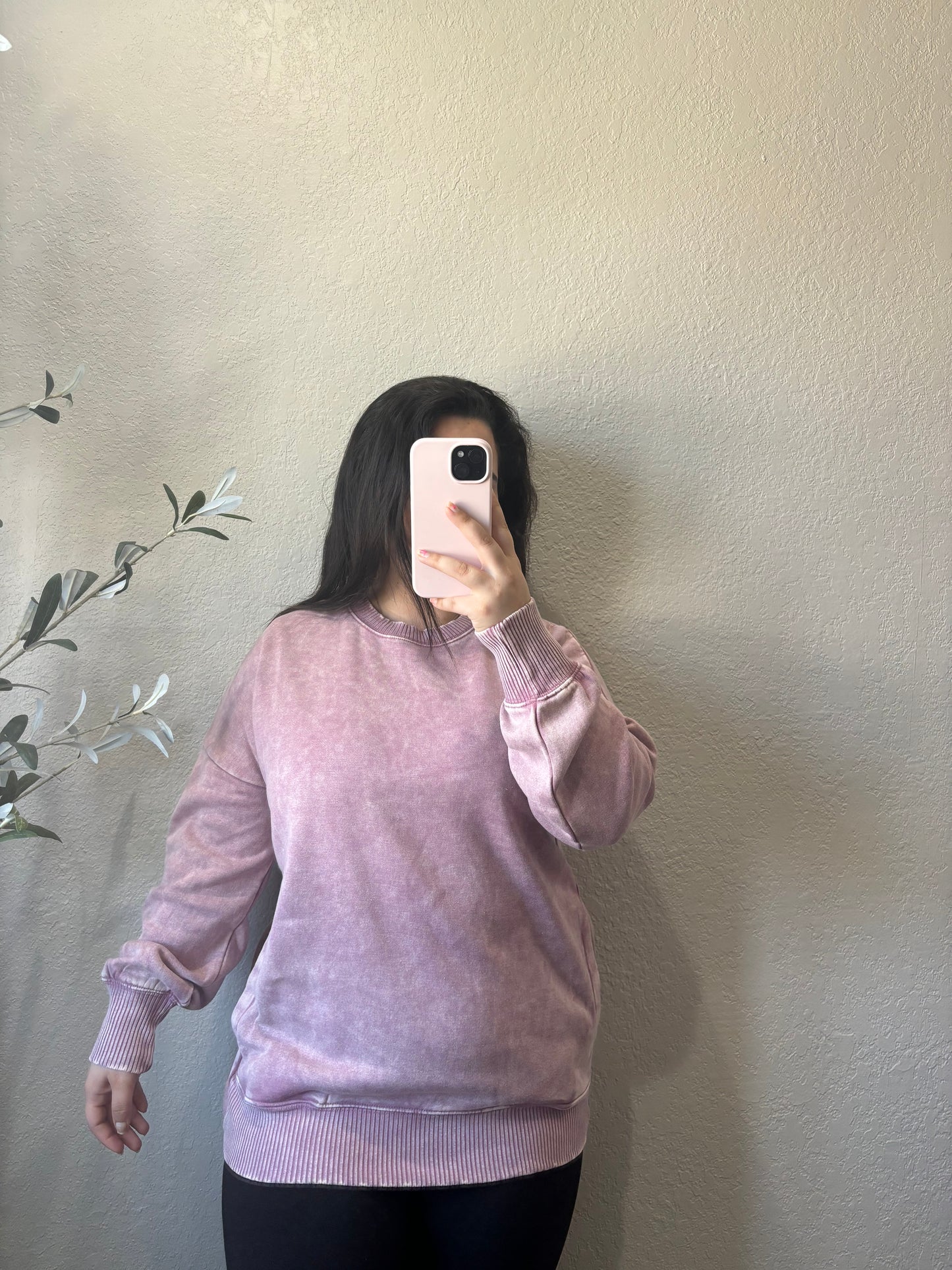 Liza Acid Wash Pullover- Multiple Shades