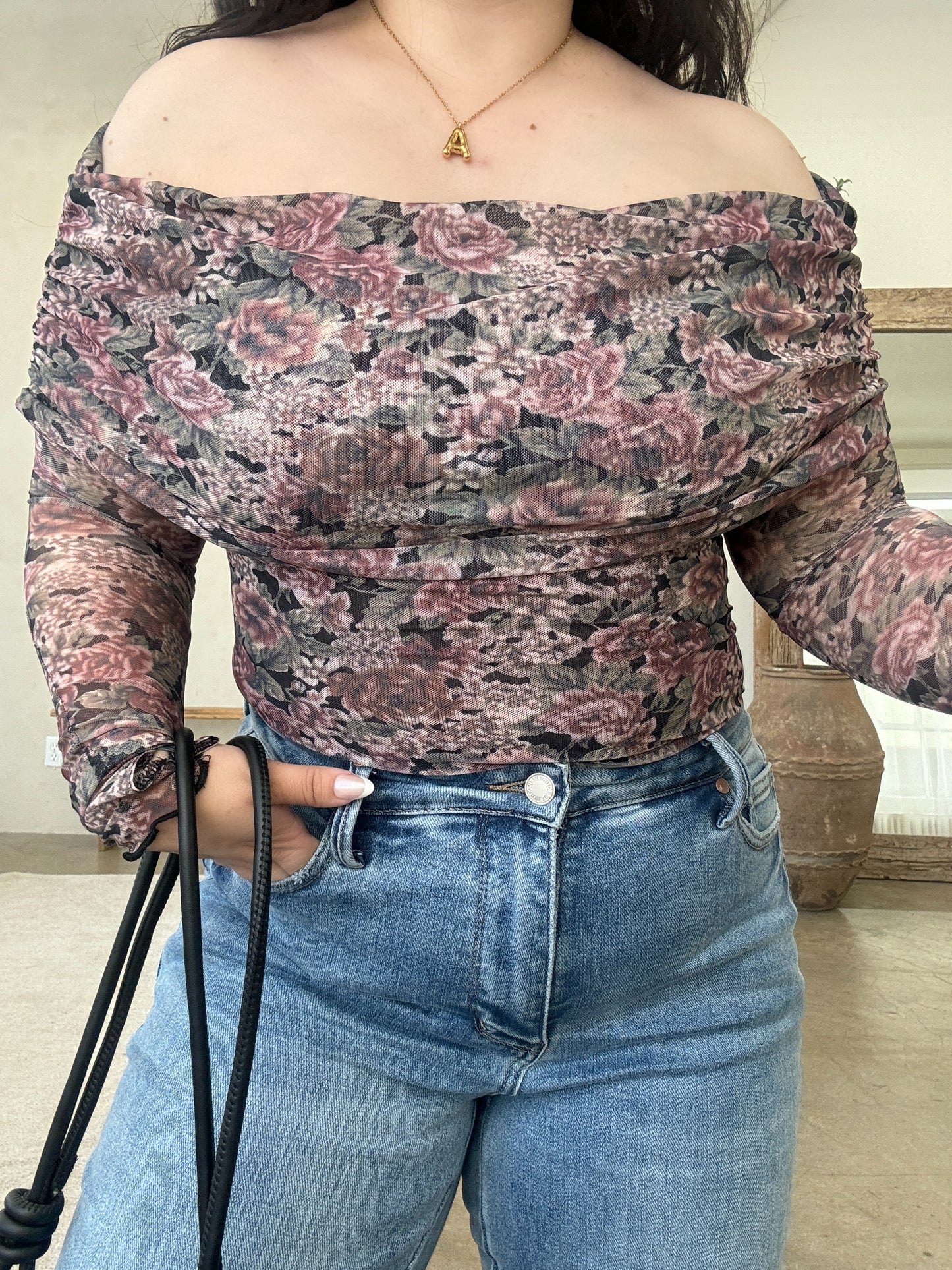 Garden Muse Bodysuit- Black