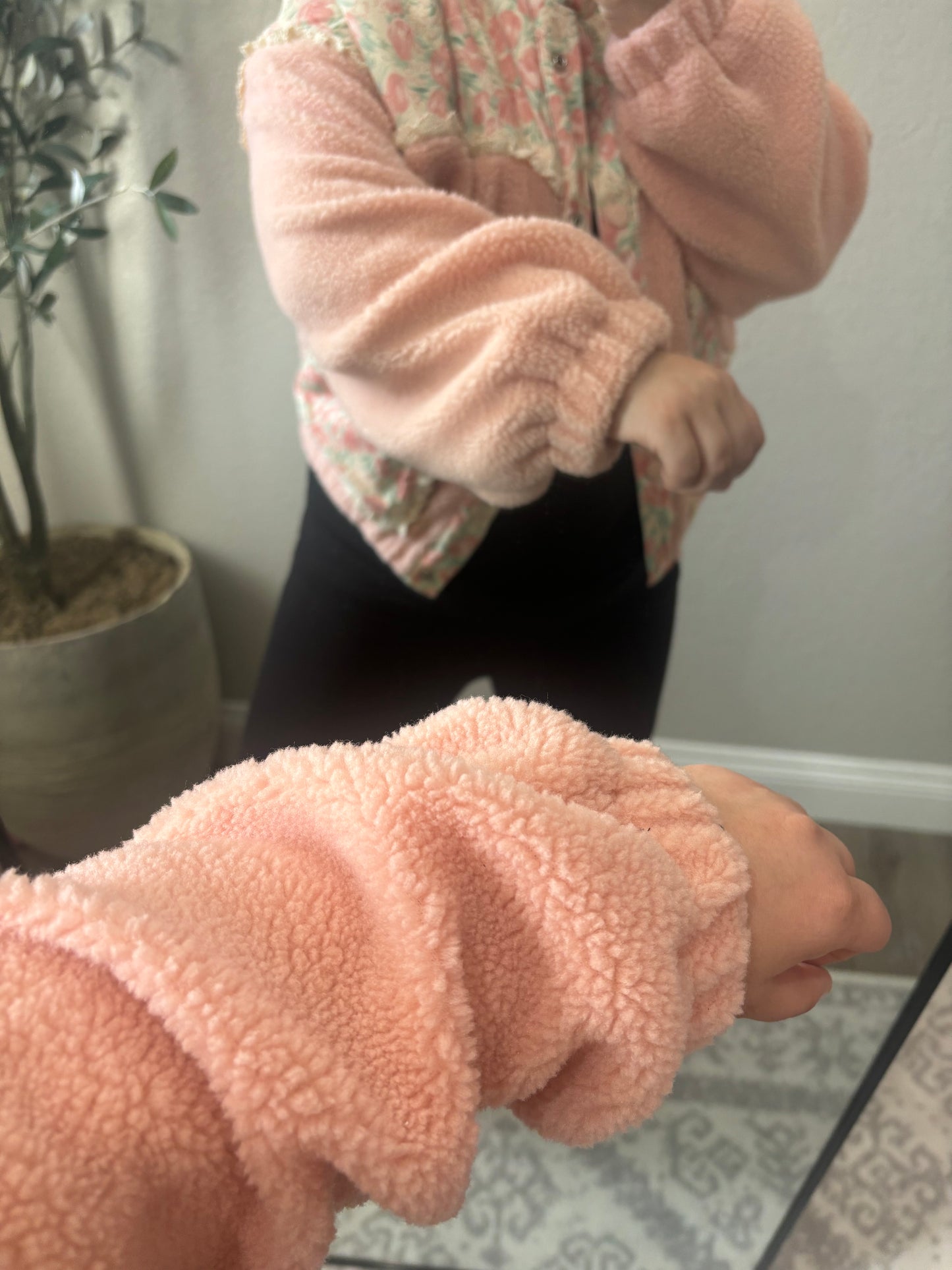 Pink Posy Sherpa
