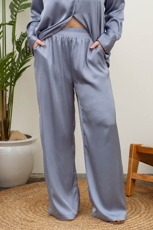 Extra Curvy Satin Pj Set