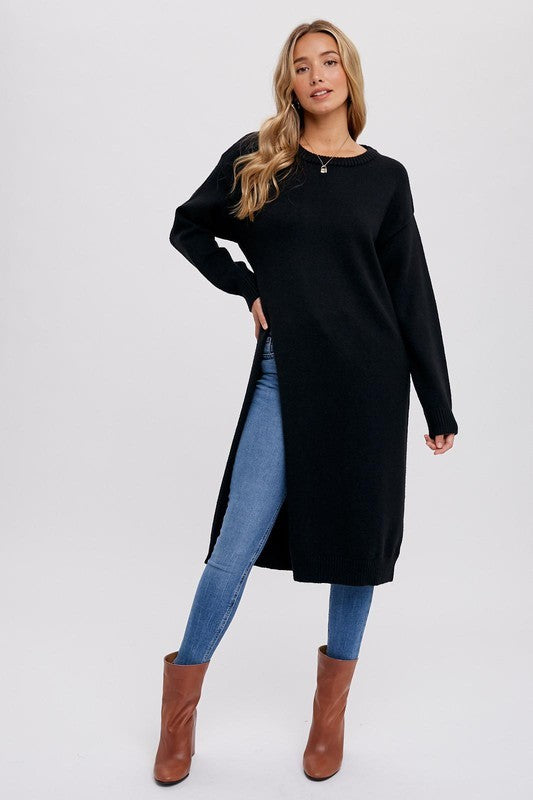 Natasha High Slit Longline Pullover