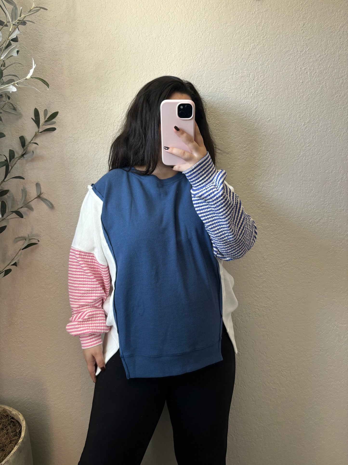 Zaira Color Block Pullover