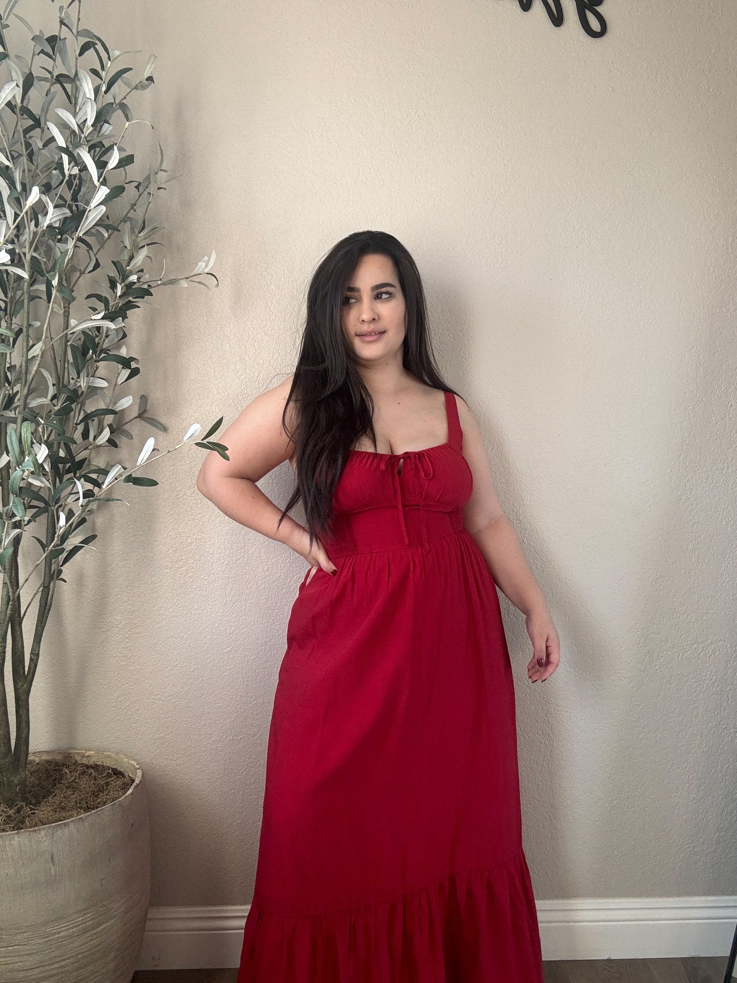 All Yours Maxi Dress- Red